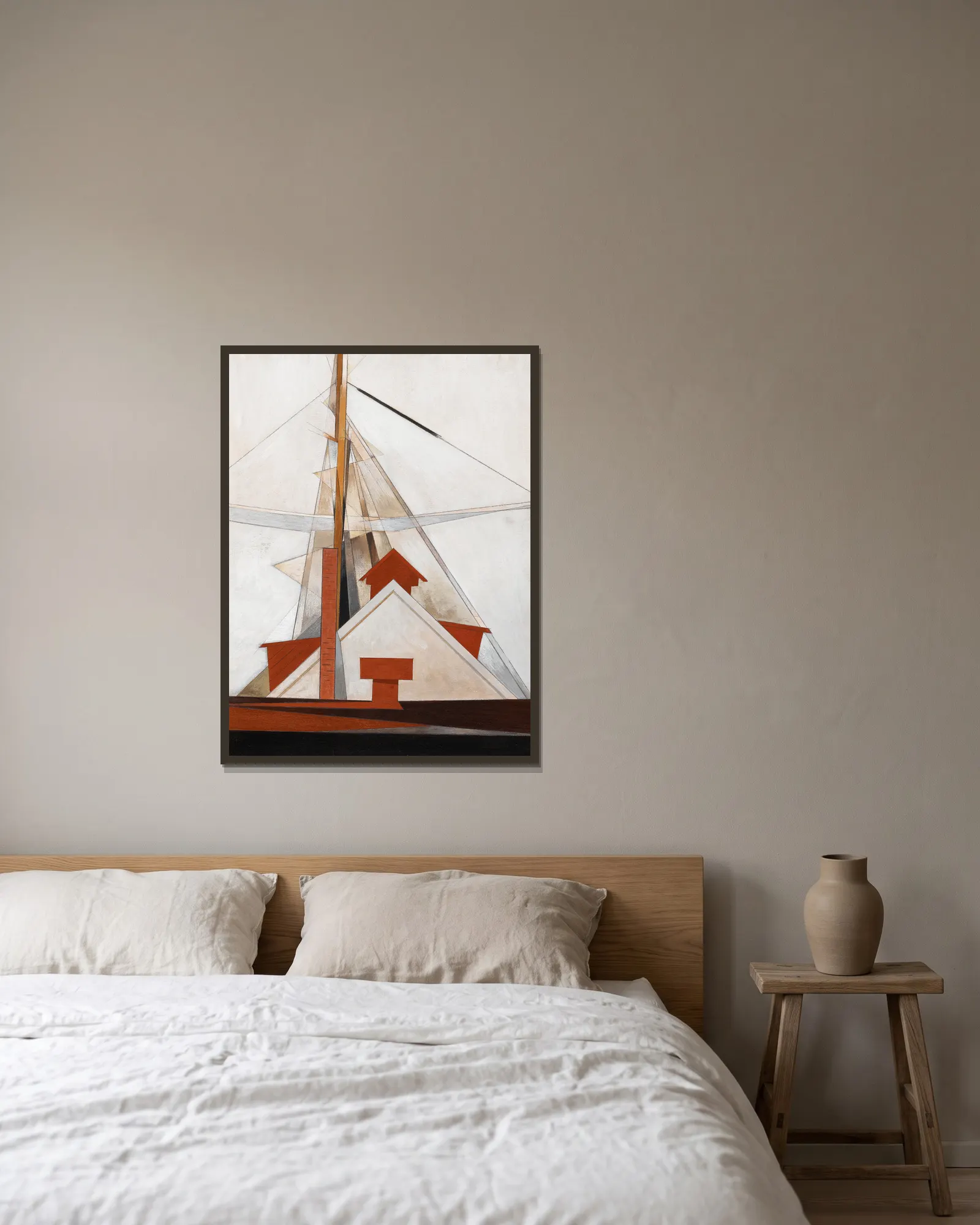 Masts av Charles Demuth inramad på en vägg