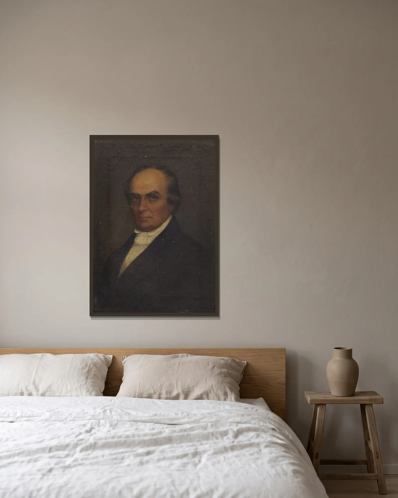 Daniel Webster av Chester Harding inramad på en vägg