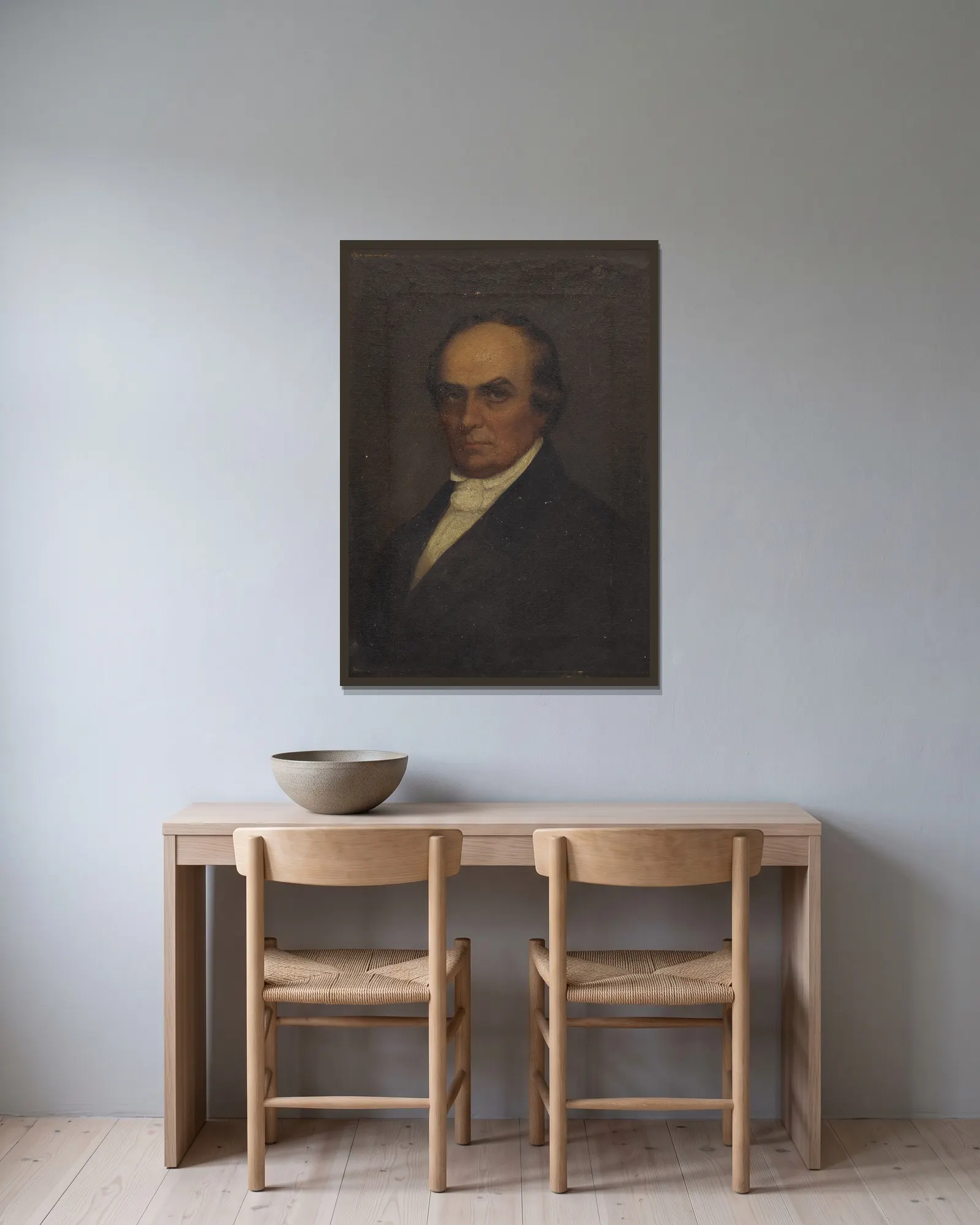 Daniel Webster av Chester Harding inramad på en vägg