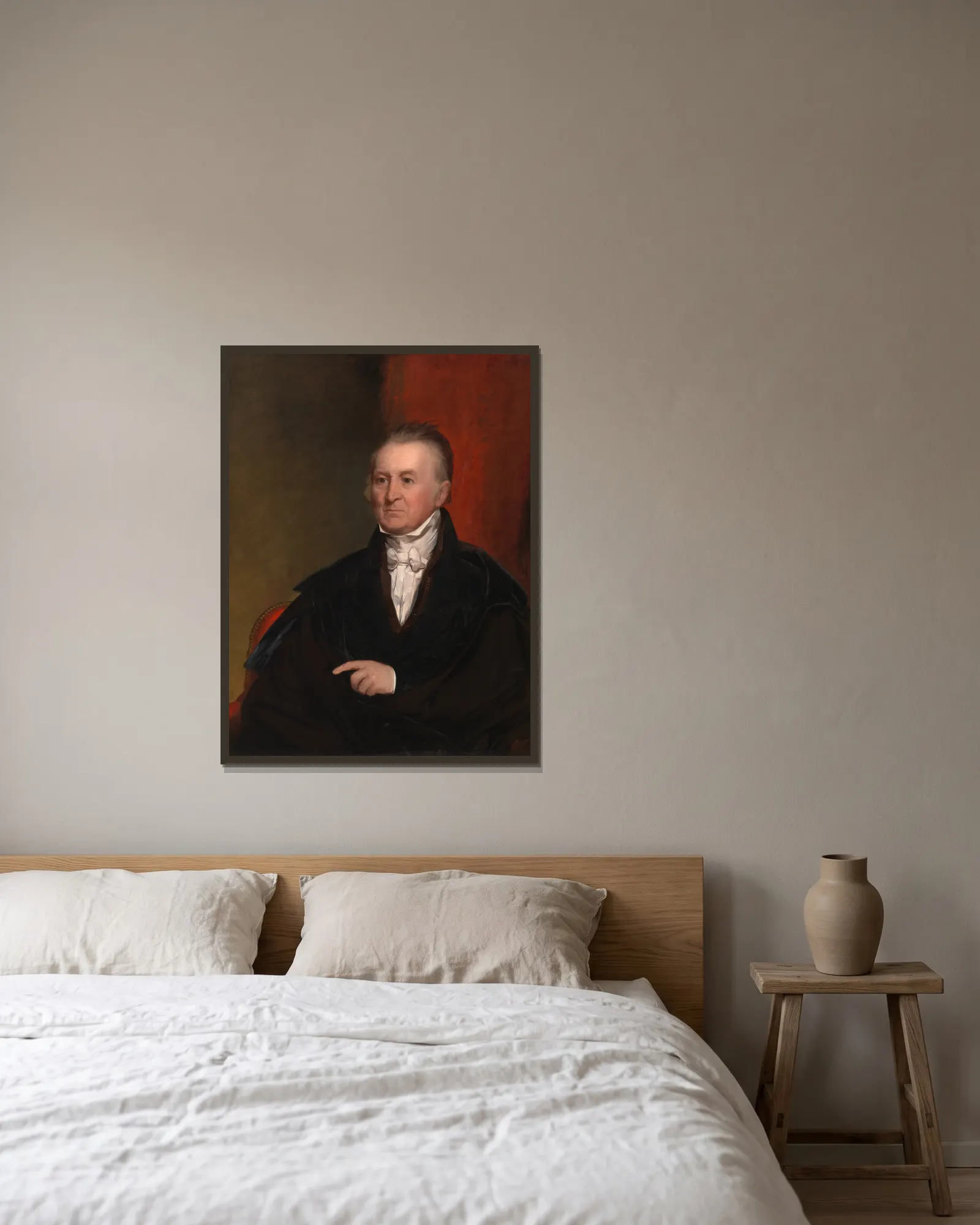 Harrison Gray Otis av Chester Harding inramad på en vägg