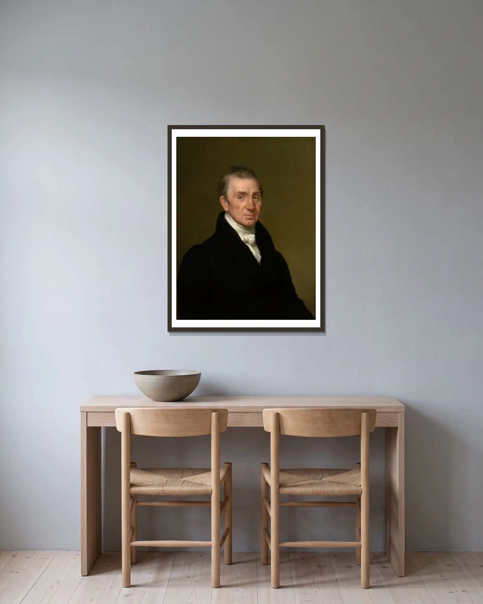 James Monroe av Chester Harding inramad på en vägg