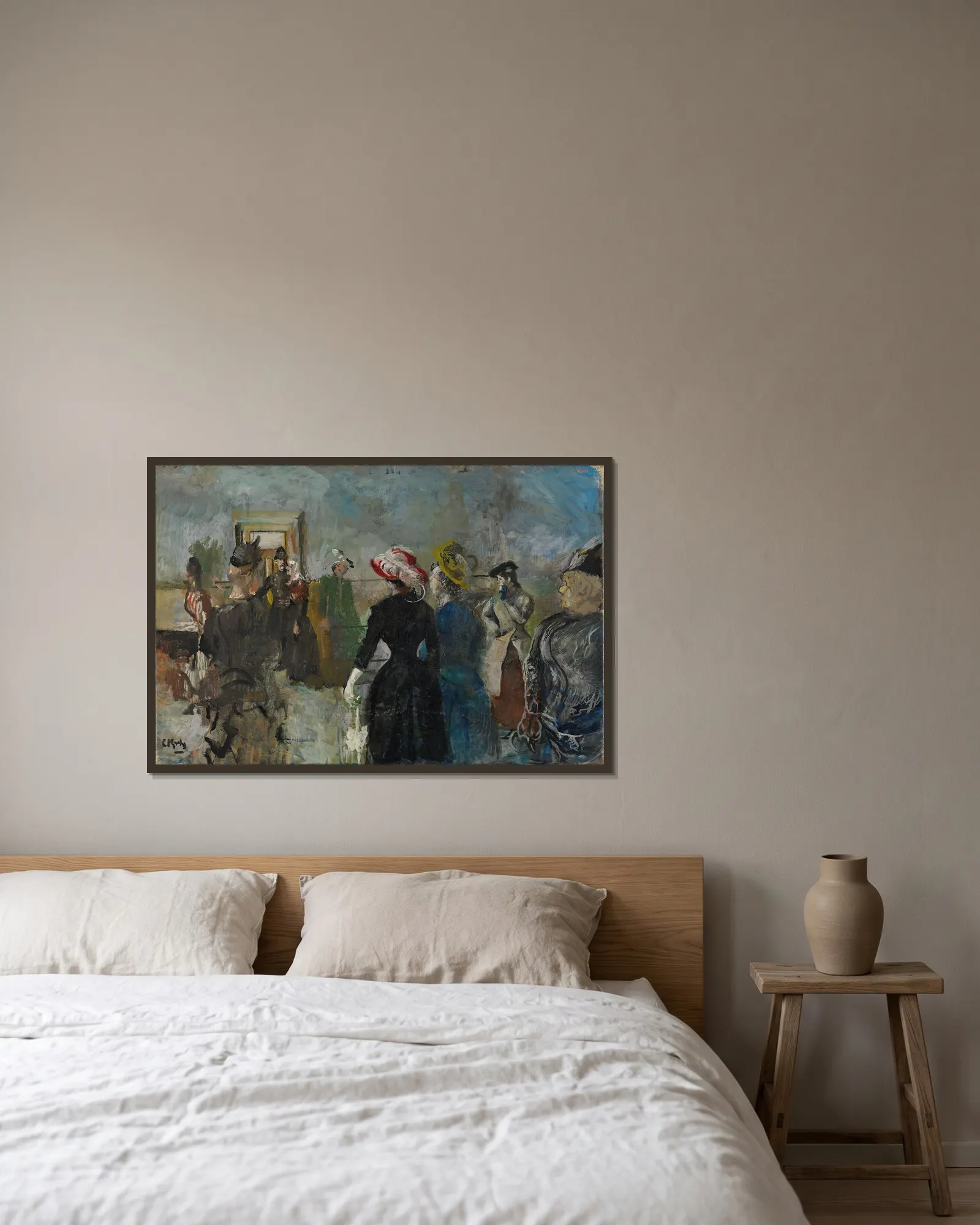 Albertine av Christian Krohg inramad på en vägg