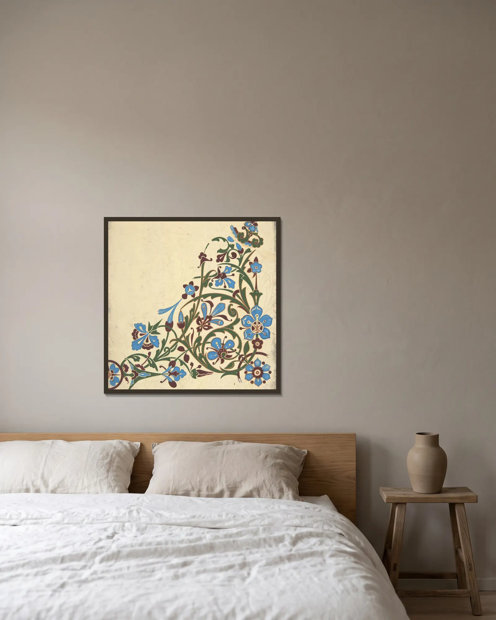 Design for a Floral Pattern av Christopher Dresser inramad på en vägg