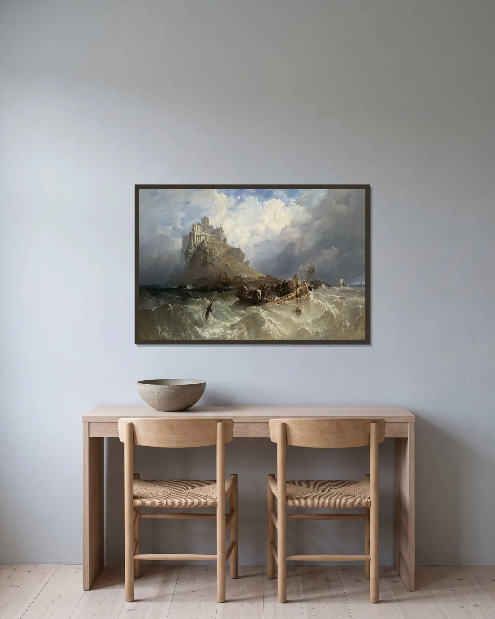 Mount St Michael, Cornwall av Clarkson Stanfield inramad på en vägg