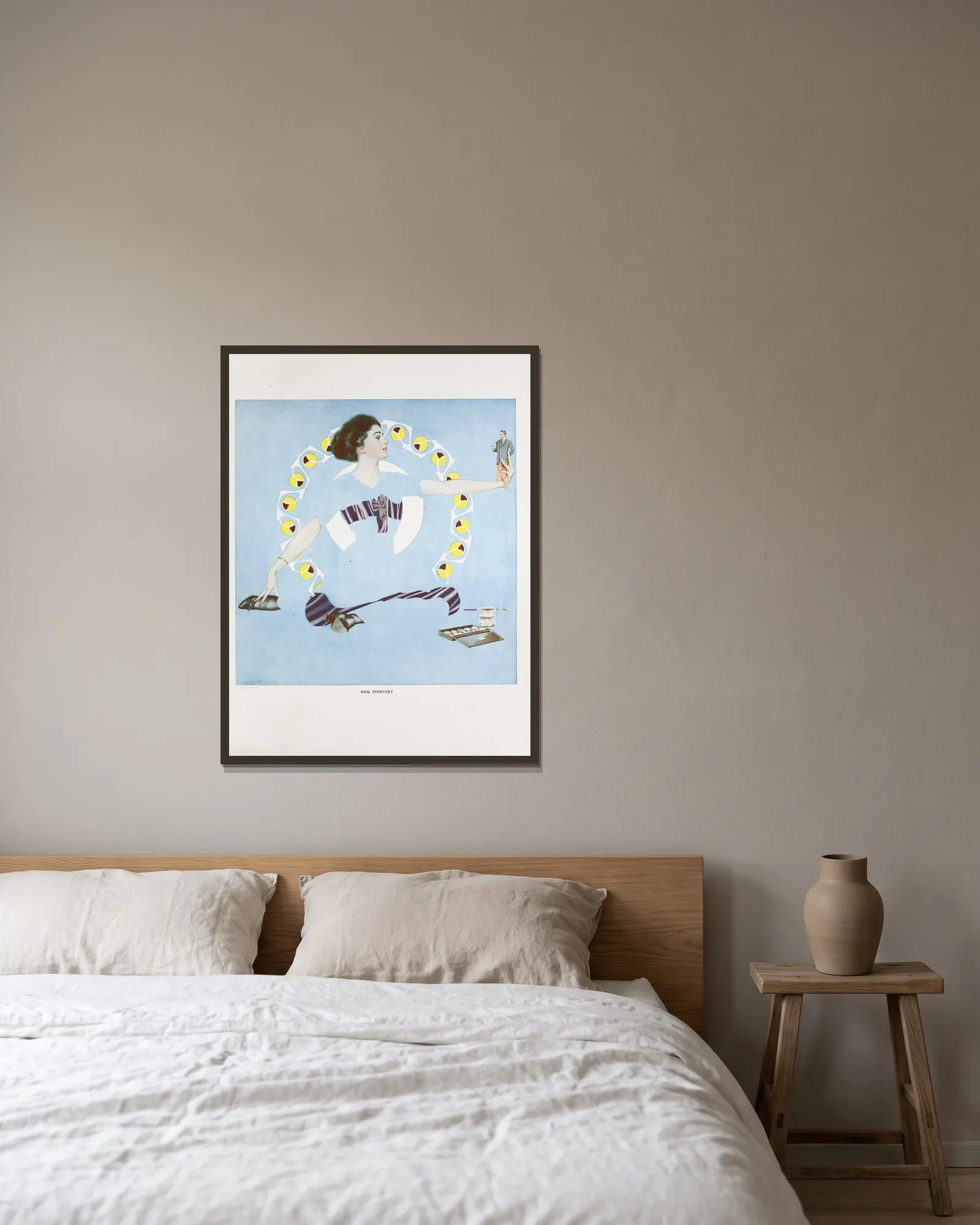 Idol industry av Coles Phillips inramad på en vägg