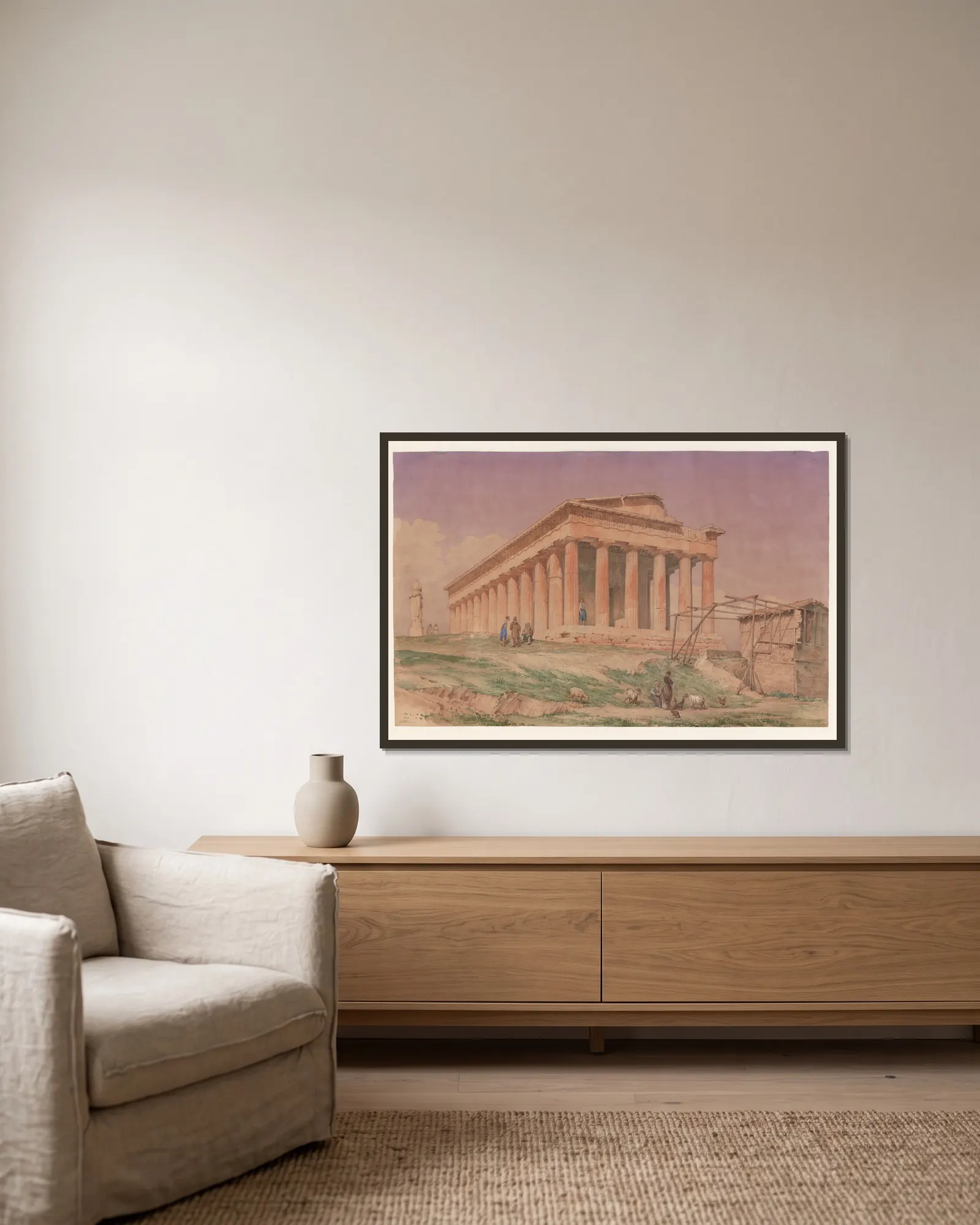 Greece, Athens, Hephaisteion (Temple of Theseus) av Harald Conrad Stilling inramad på en vägg