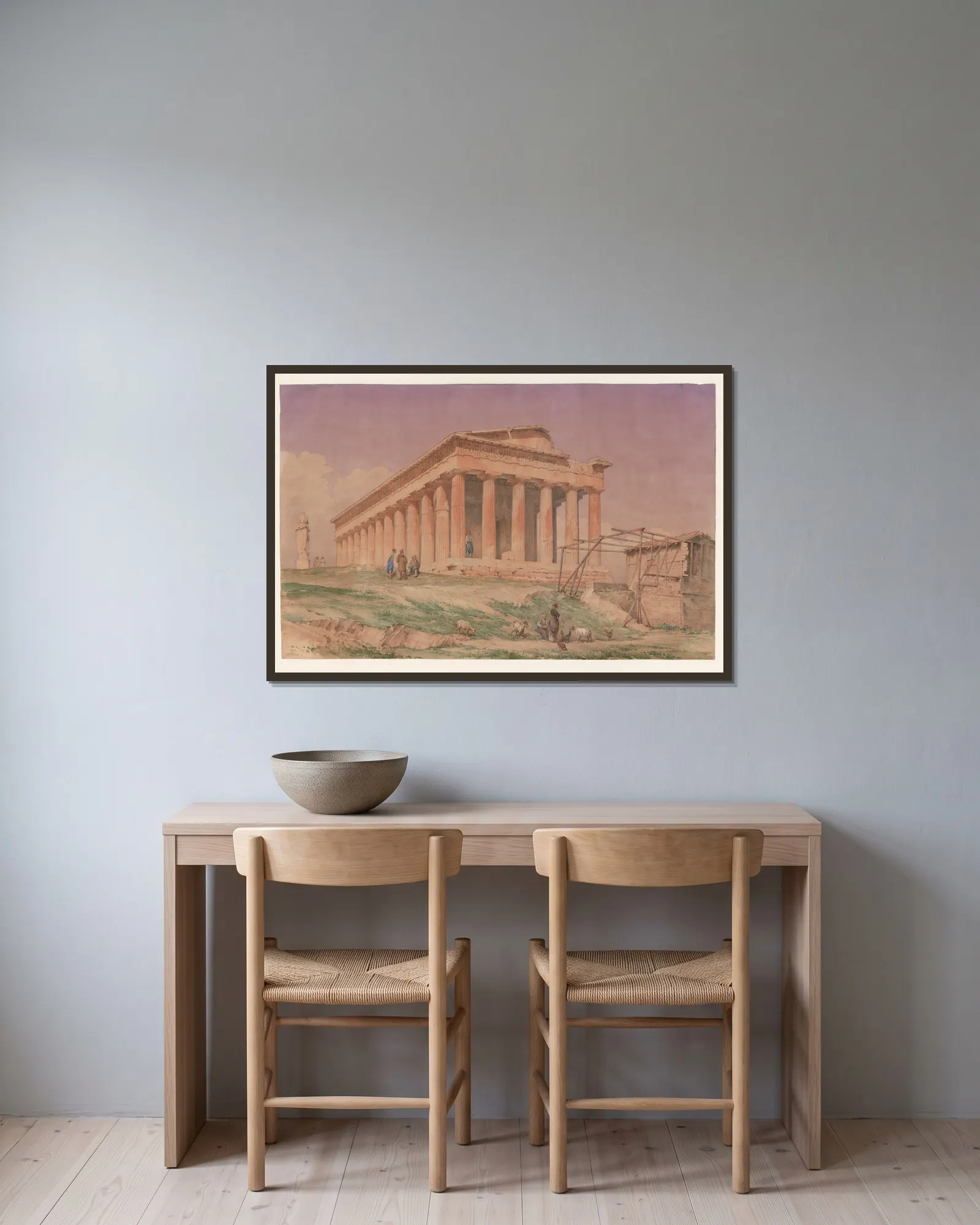 Greece, Athens, Hephaisteion (Temple of Theseus) av Harald Conrad Stilling inramad på en vägg