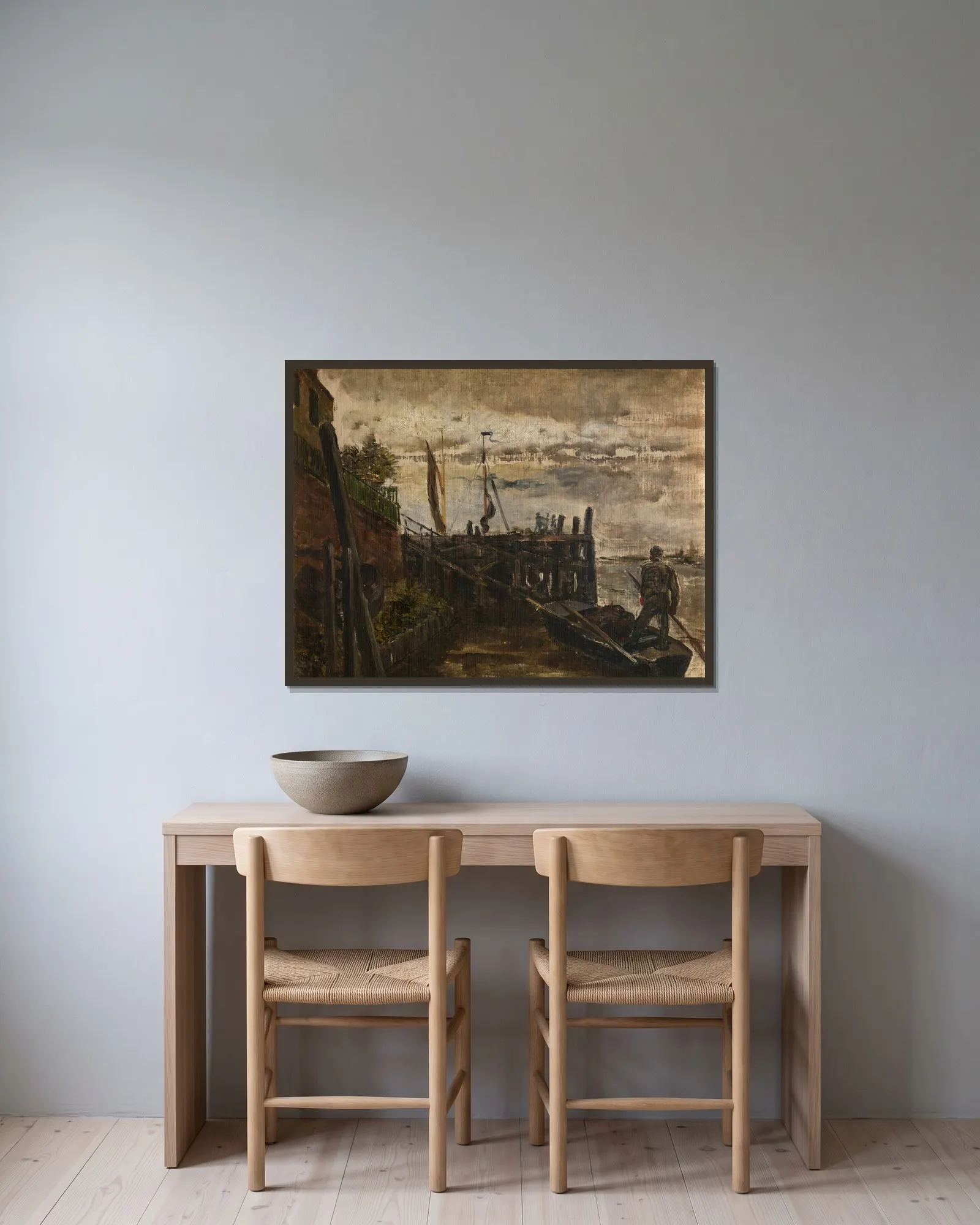 Rupelmonde av Constantin Meunier inramad på en vägg