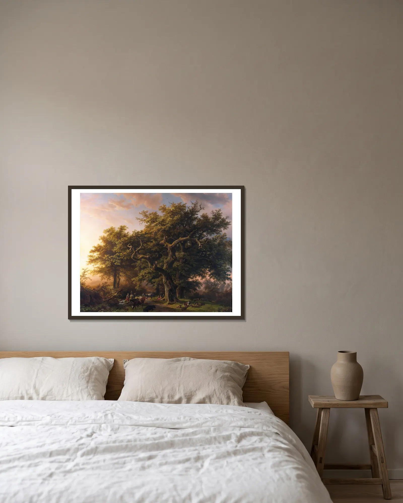 Forest Scene av Barend Cornelis Koekkoek inramad på en vägg