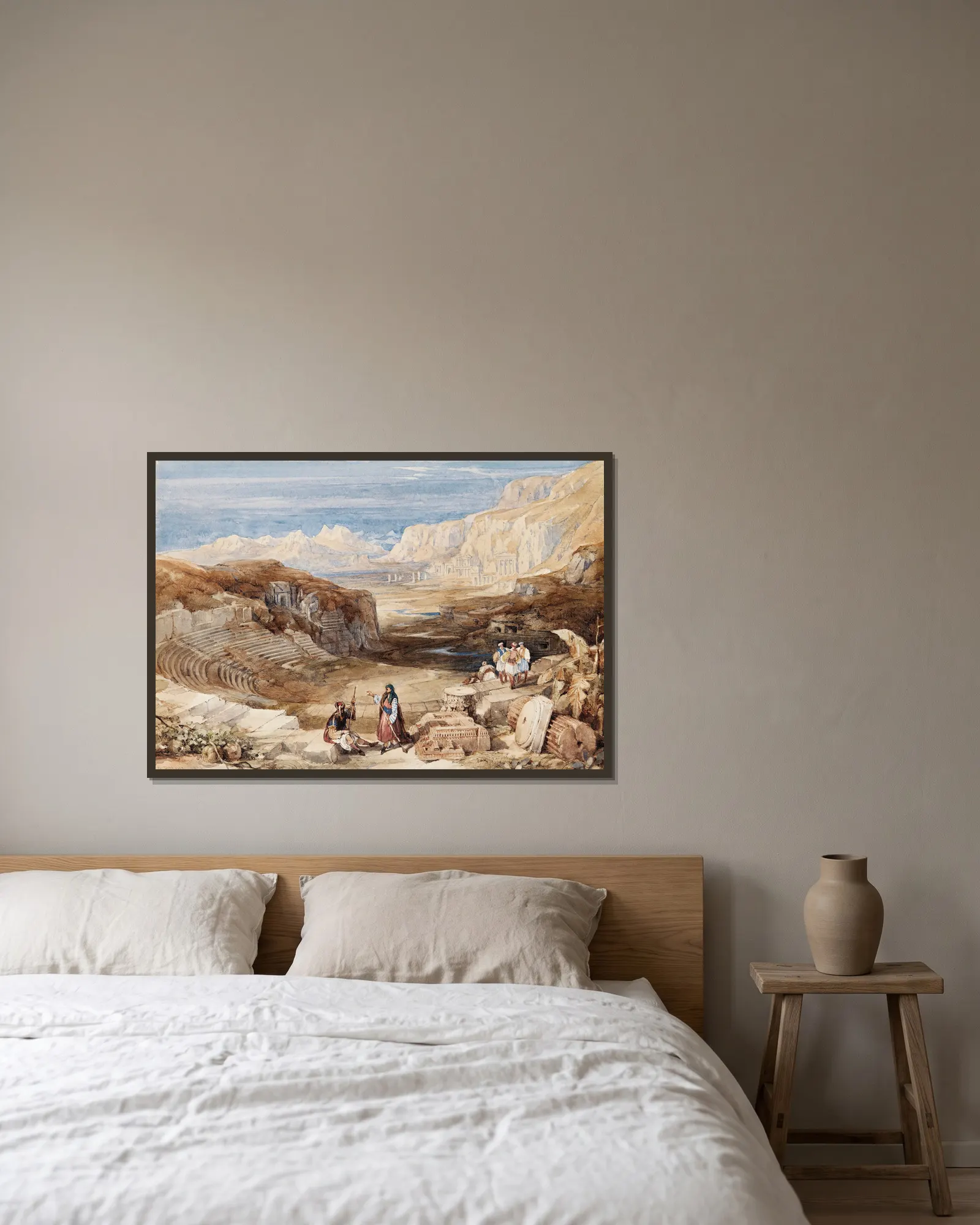 Petra, Jordan av David Roberts inramad på en vägg