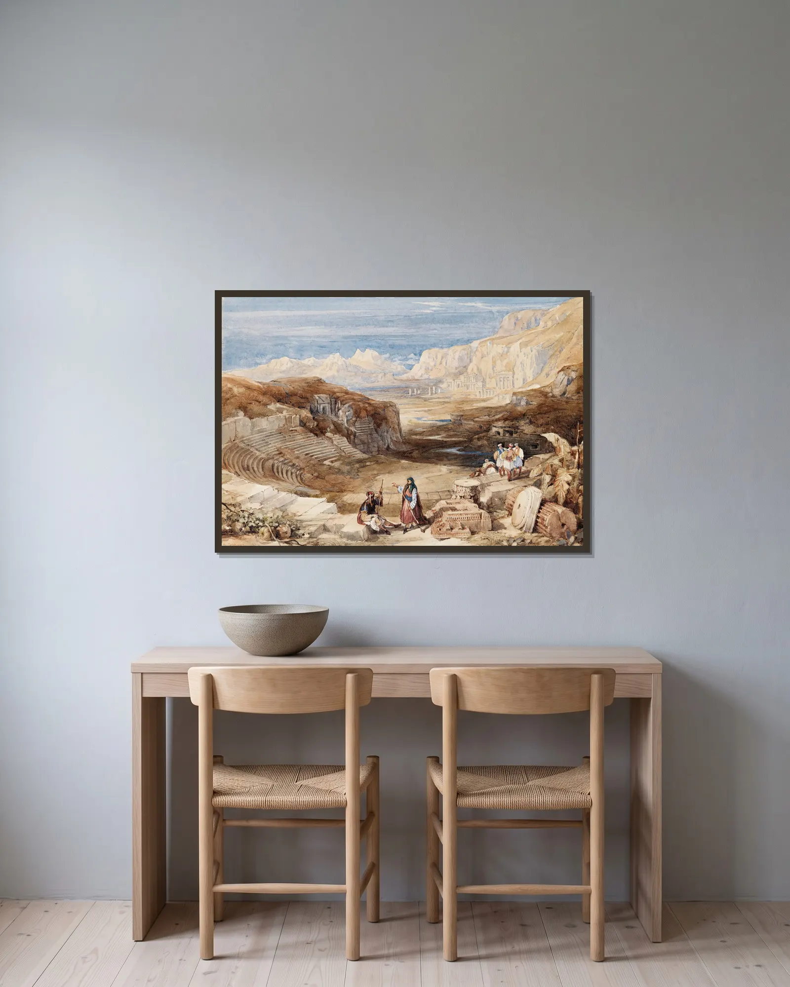 Petra, Jordan av David Roberts inramad på en vägg