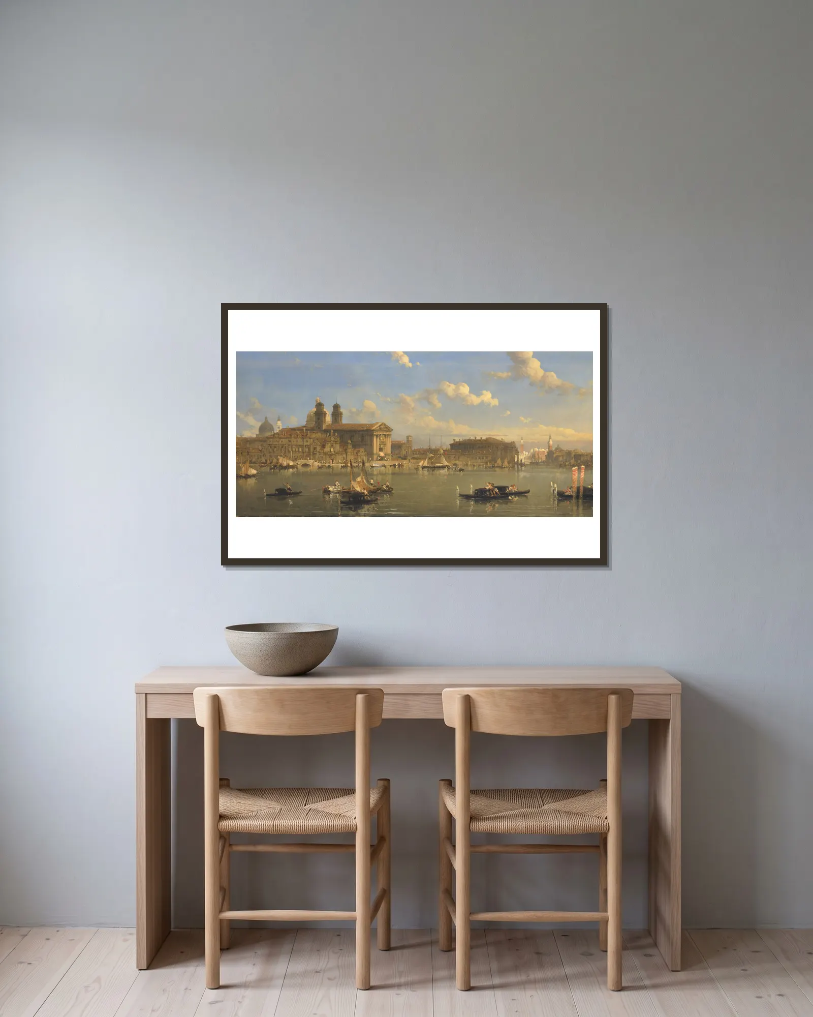 The Giudecca, Venice av David Roberts inramad på en vägg