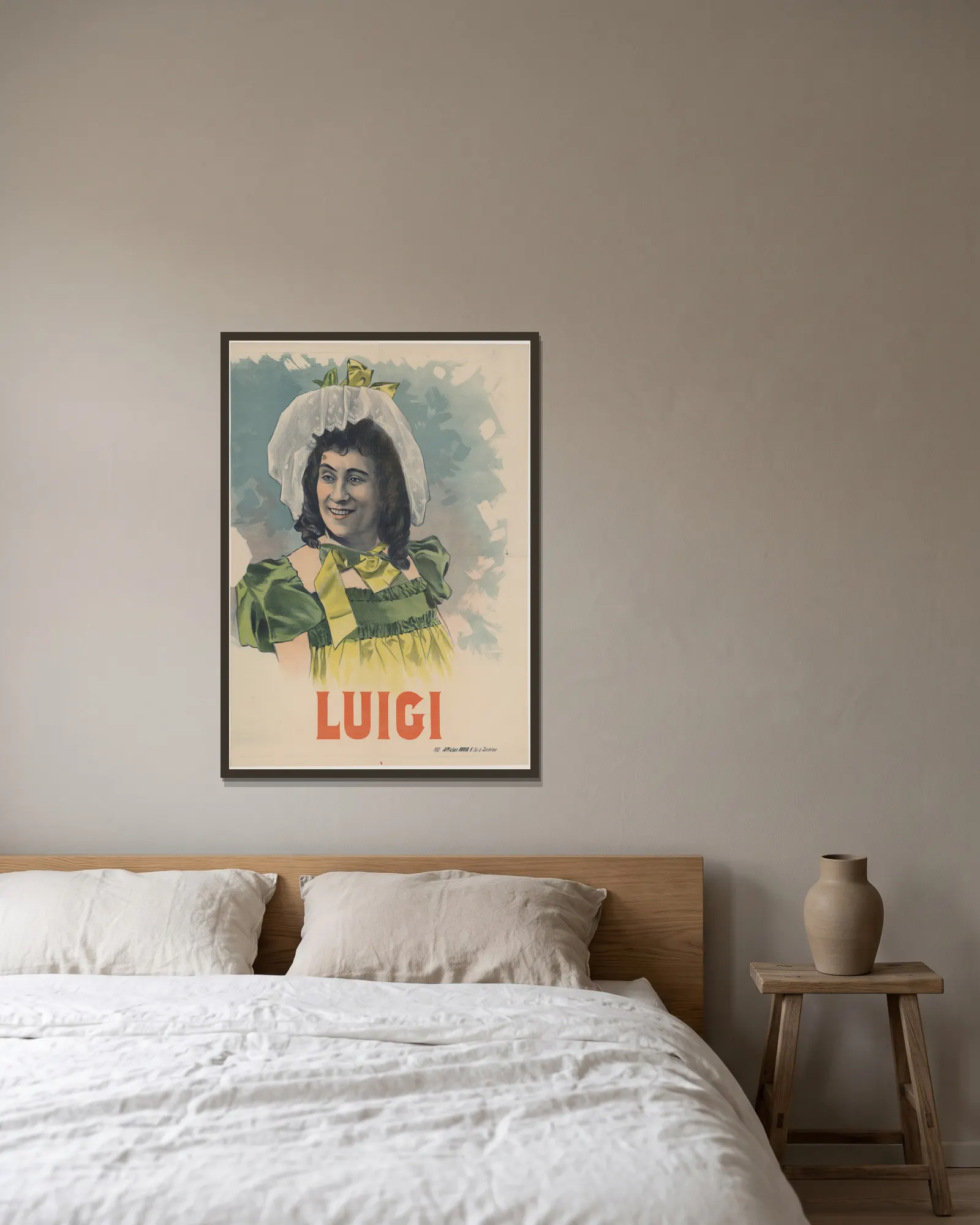 Luigi av Cândido de Faria inramad på en vägg