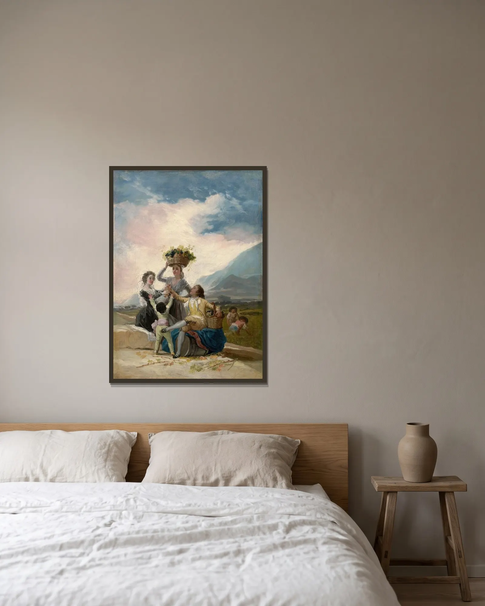 Autumn av Francisco de Goya inramad på en vägg