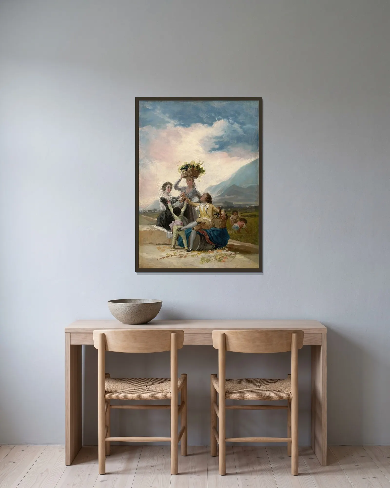 Autumn av Francisco de Goya inramad på en vägg