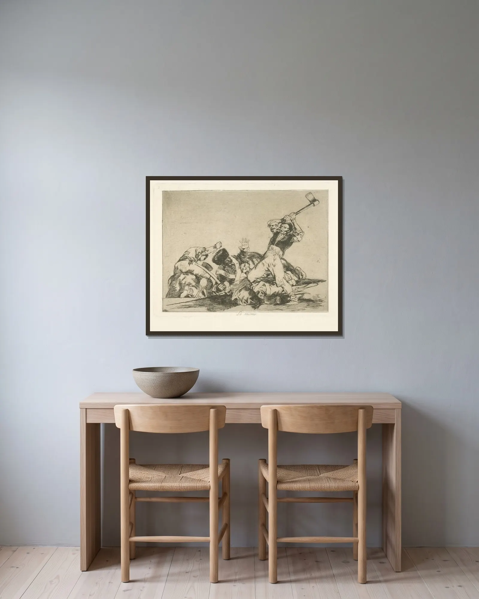 Lo mismo av Francisco de Goya inramad på en vägg