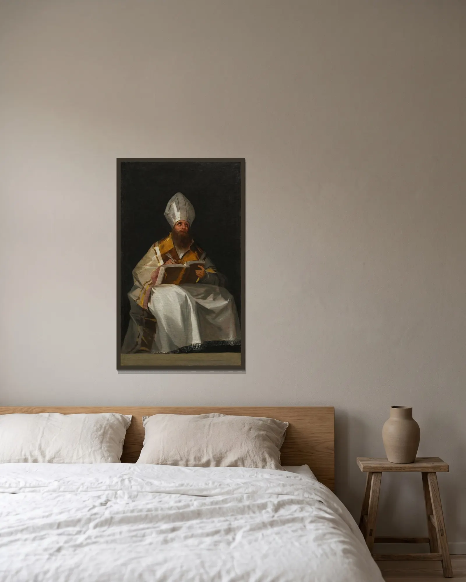 Saint Ambrose av Francisco de Goya inramad på en vägg