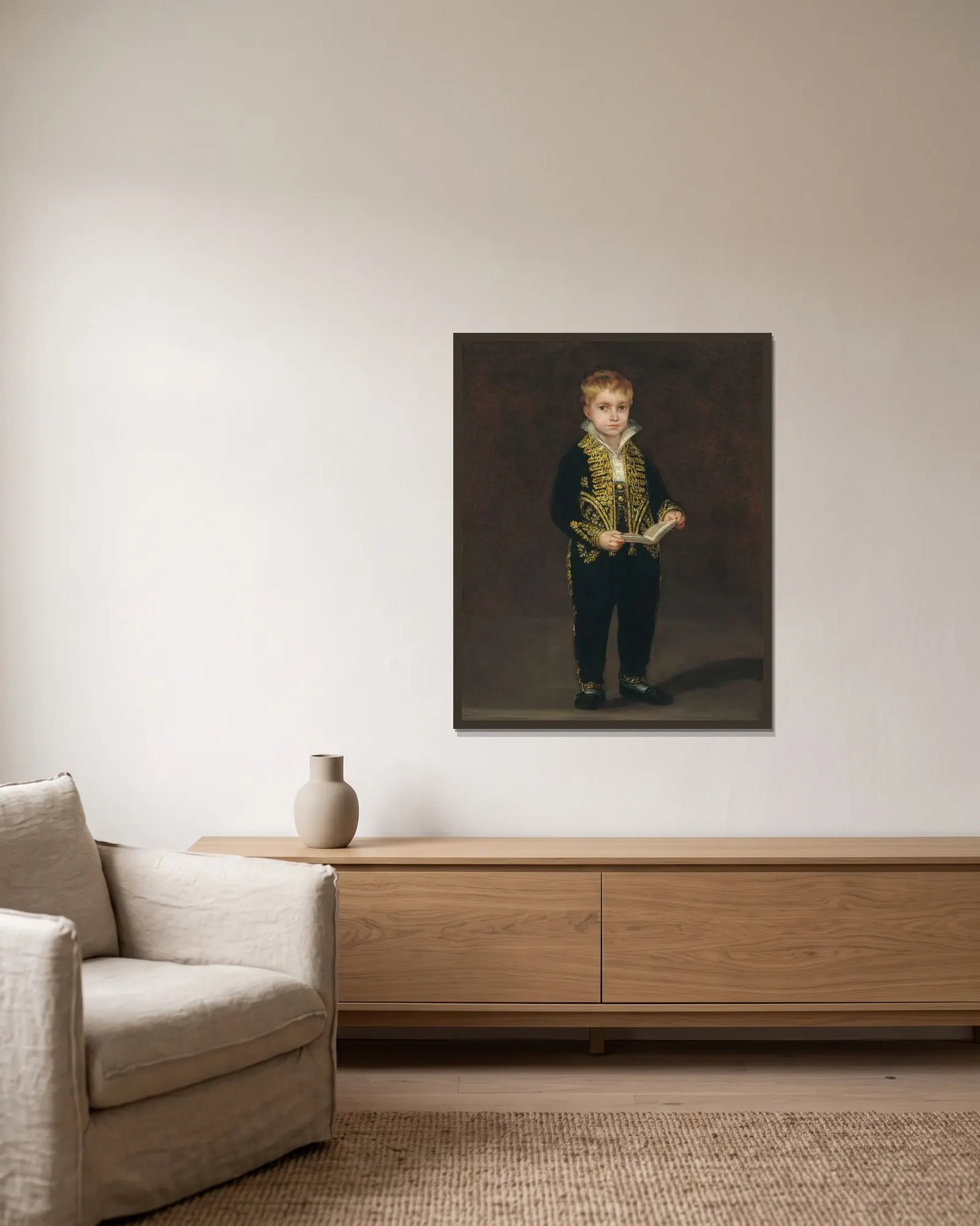 Victor Guye av Francisco de Goya inramad på en vägg