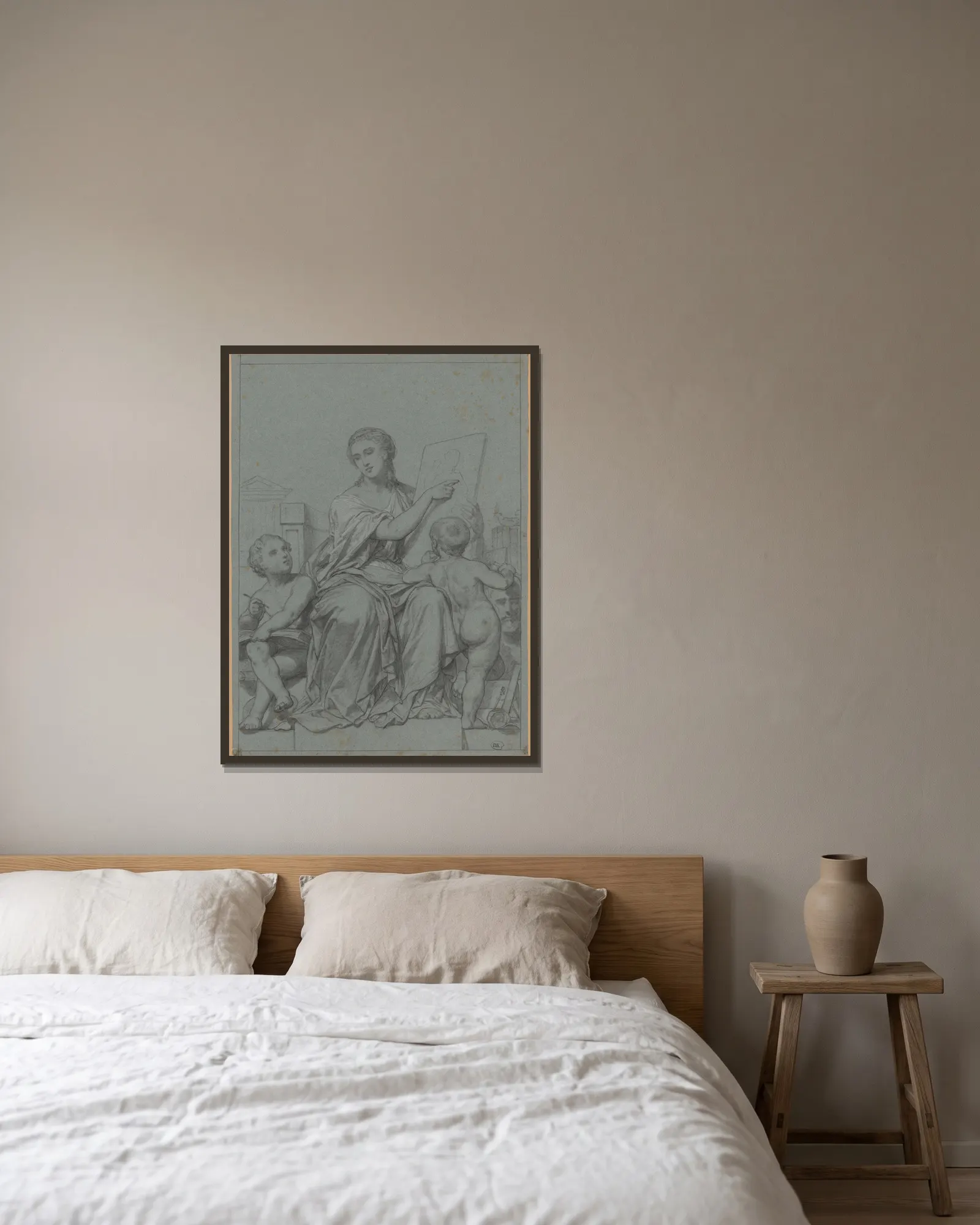 Art Education av Nicaise De Keyser inramad på en vägg