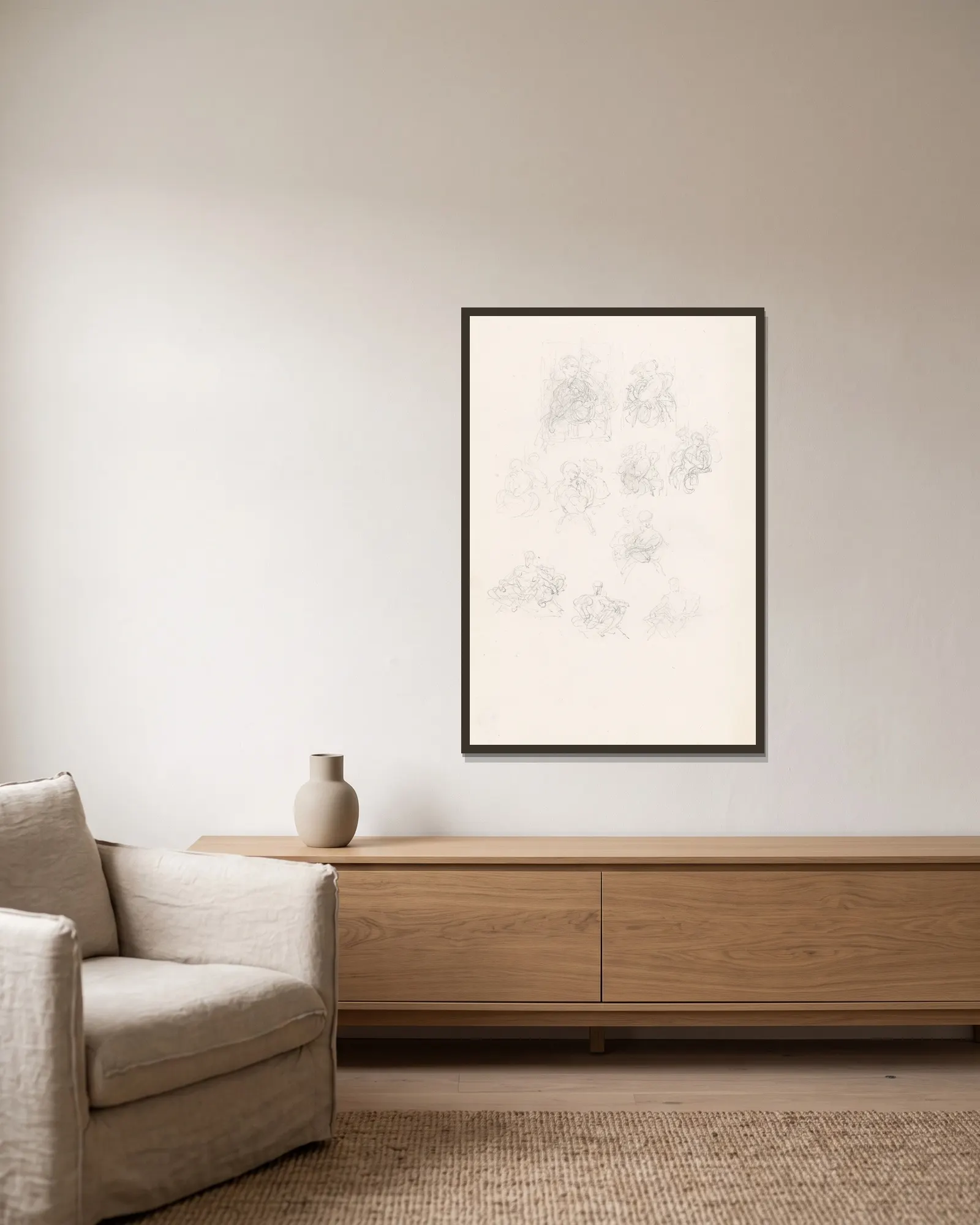 Attitudes av Nicaise De Keyser inramad på en vägg