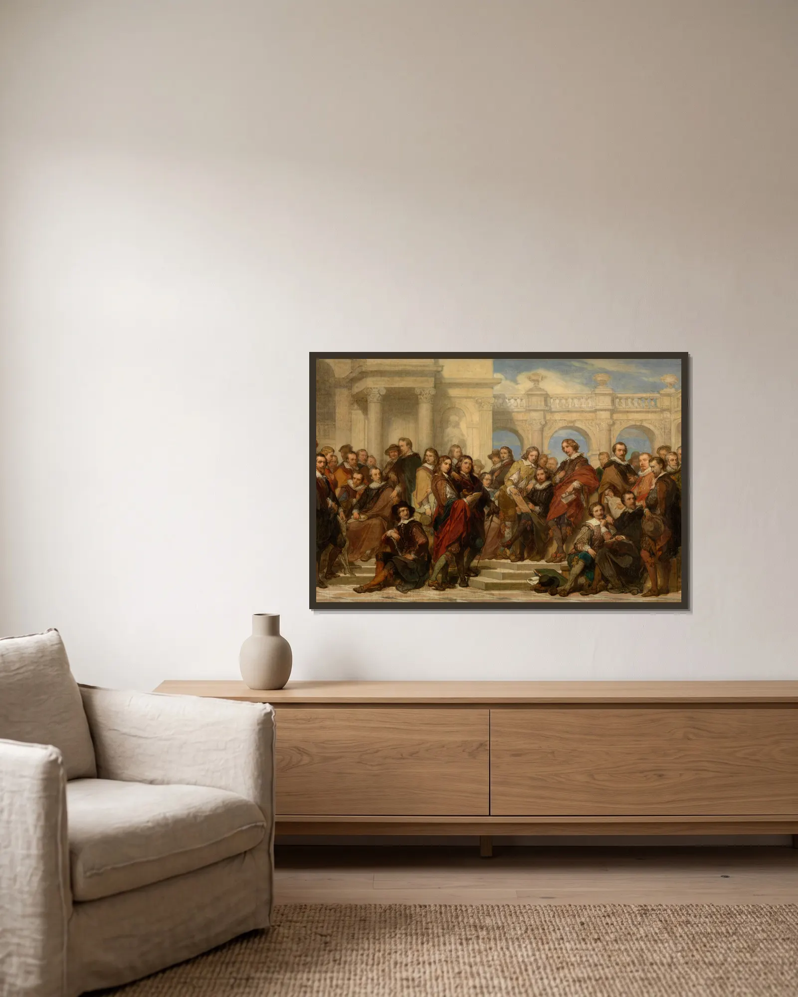 Painters and Etchers av Nicaise De Keyser inramad på en vägg