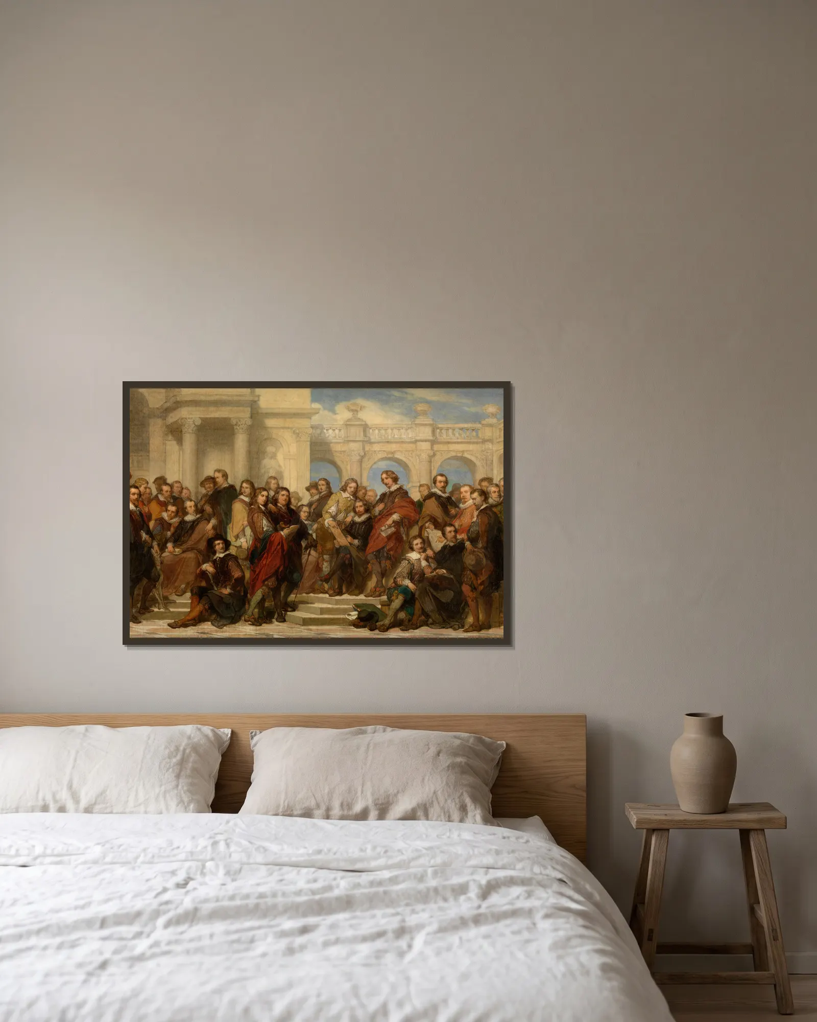 Painters and Etchers av Nicaise De Keyser inramad på en vägg
