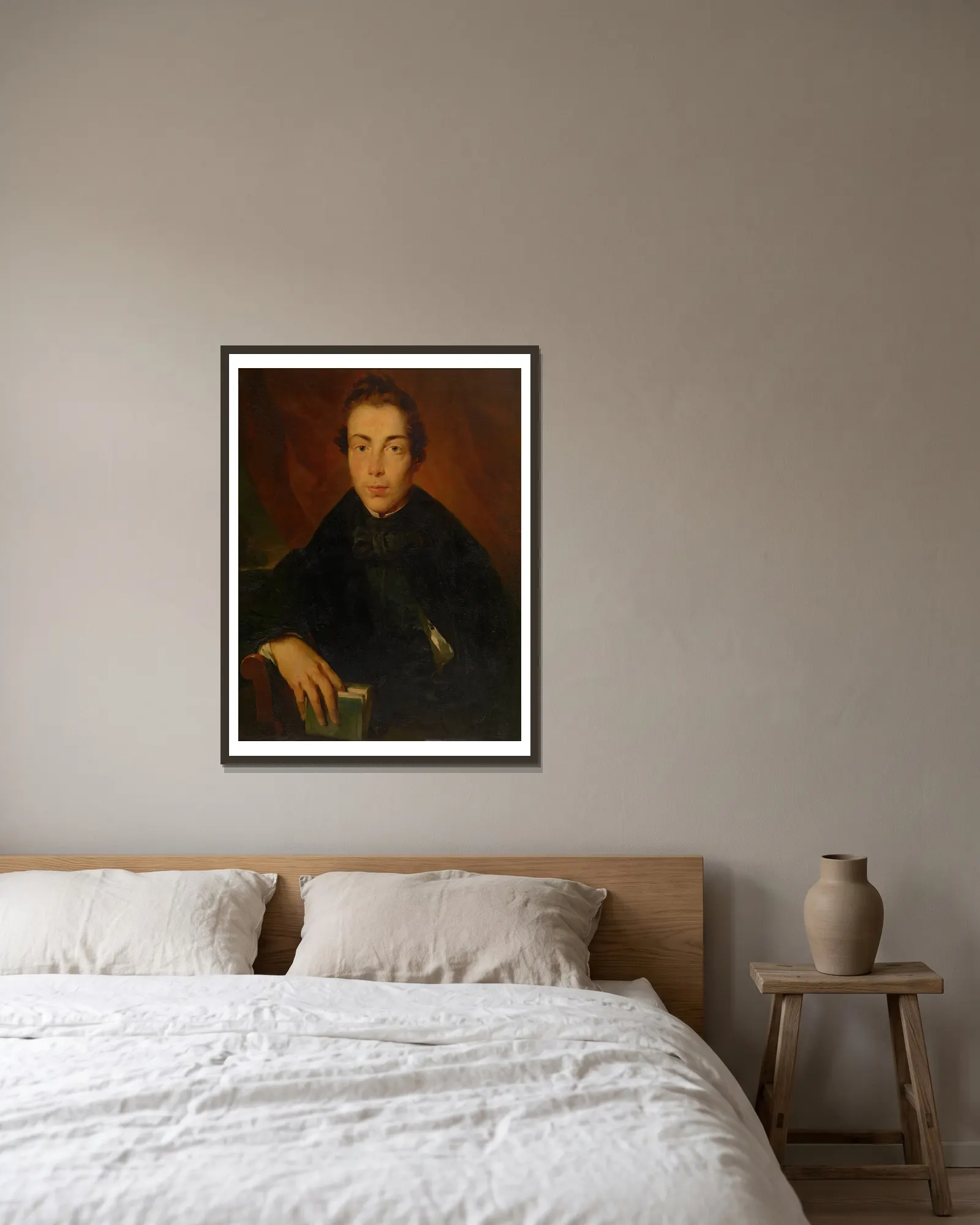 The Painter Henri Leys av Nicaise De Keyser inramad på en vägg