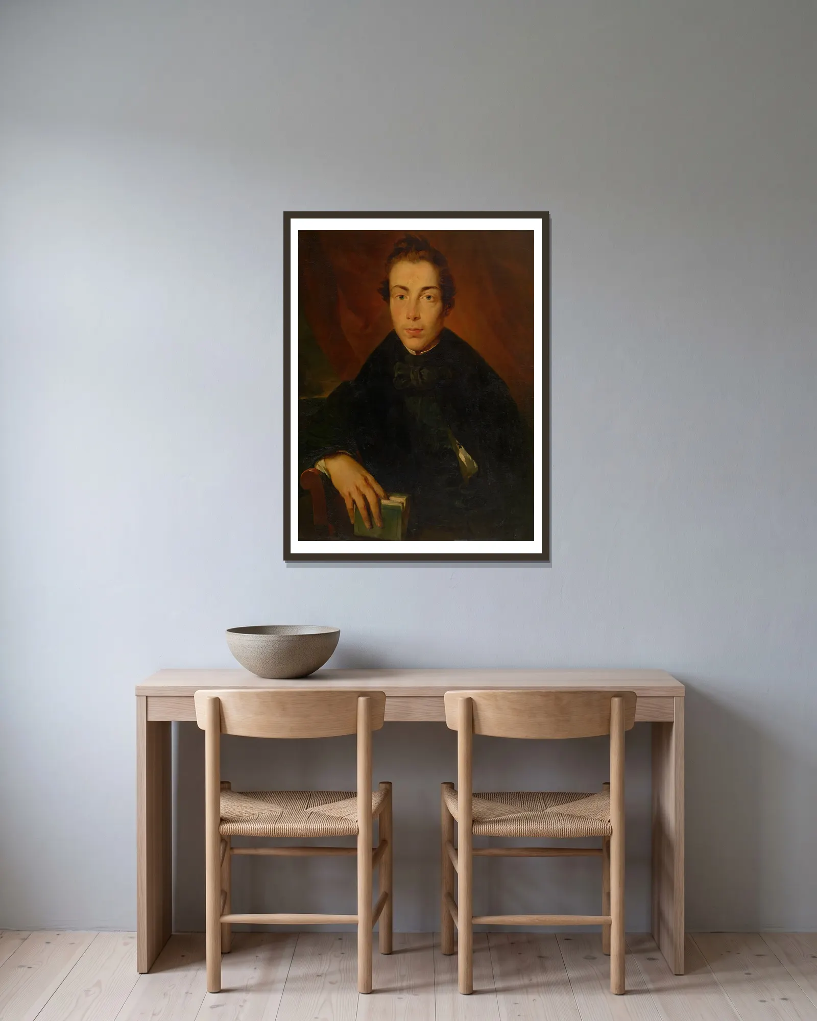 The Painter Henri Leys av Nicaise De Keyser inramad på en vägg