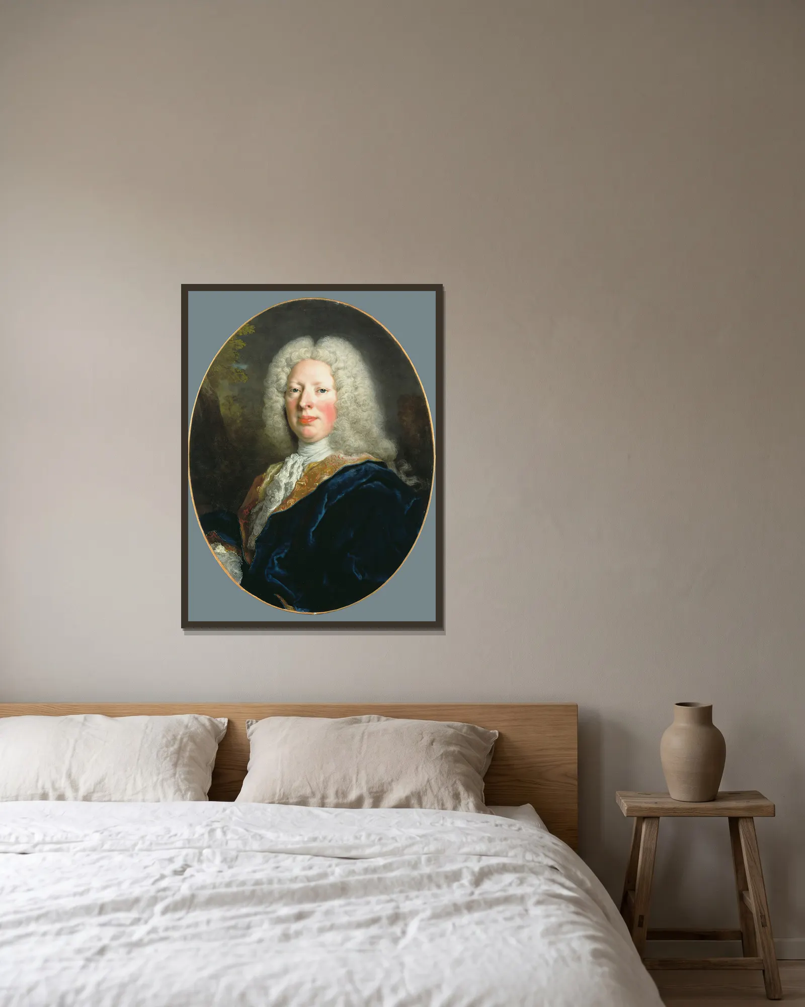 Frederick Augustus, Count Rutowski av Nicolas de Largillière inramad på en vägg