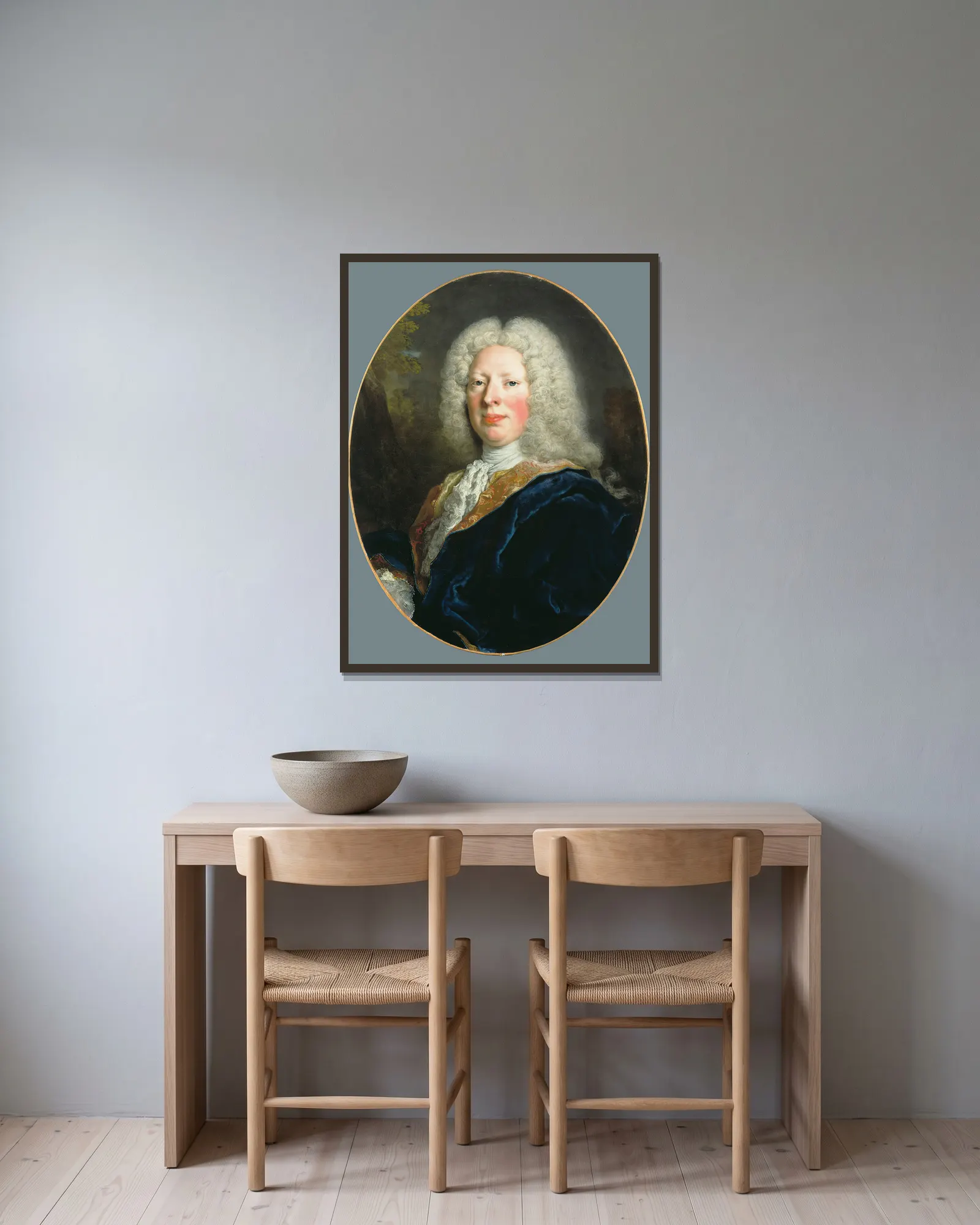 Frederick Augustus, Count Rutowski av Nicolas de Largillière inramad på en vägg