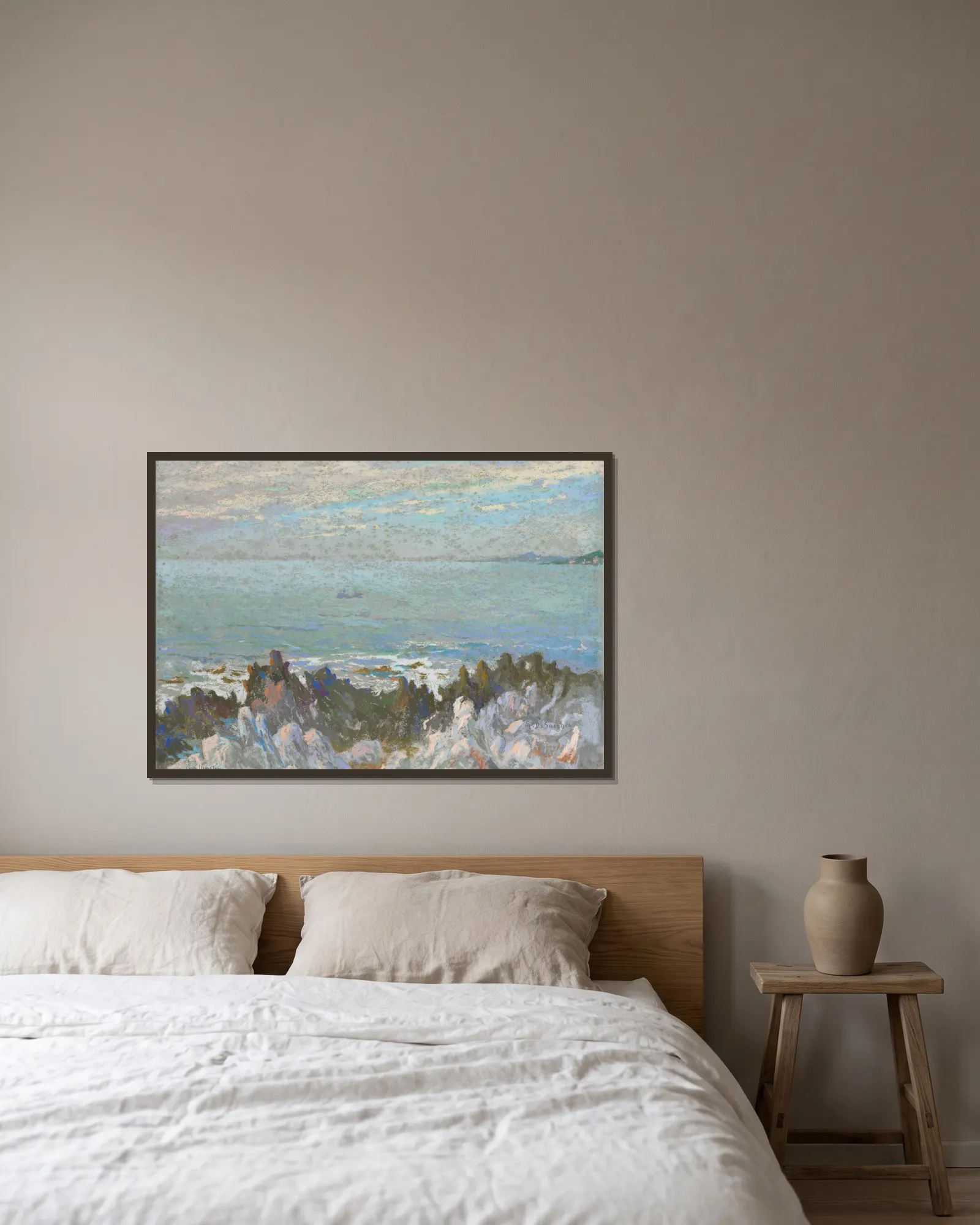 Cap Martin (Côte d’Azur) (20th century) av Rodolphe De Saegher inramad på en vägg