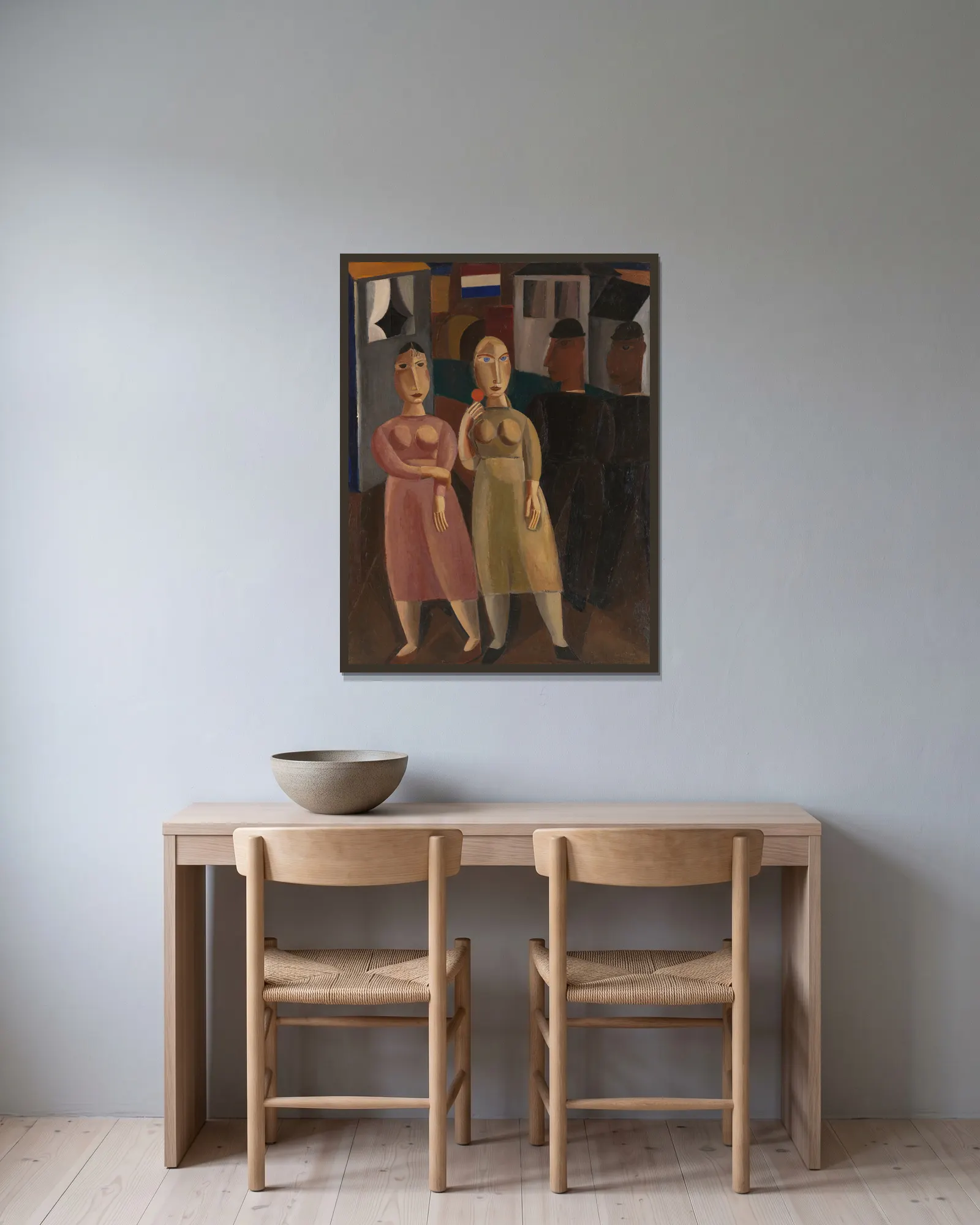 Sunday av Gustave De Smet inramad på en vägg