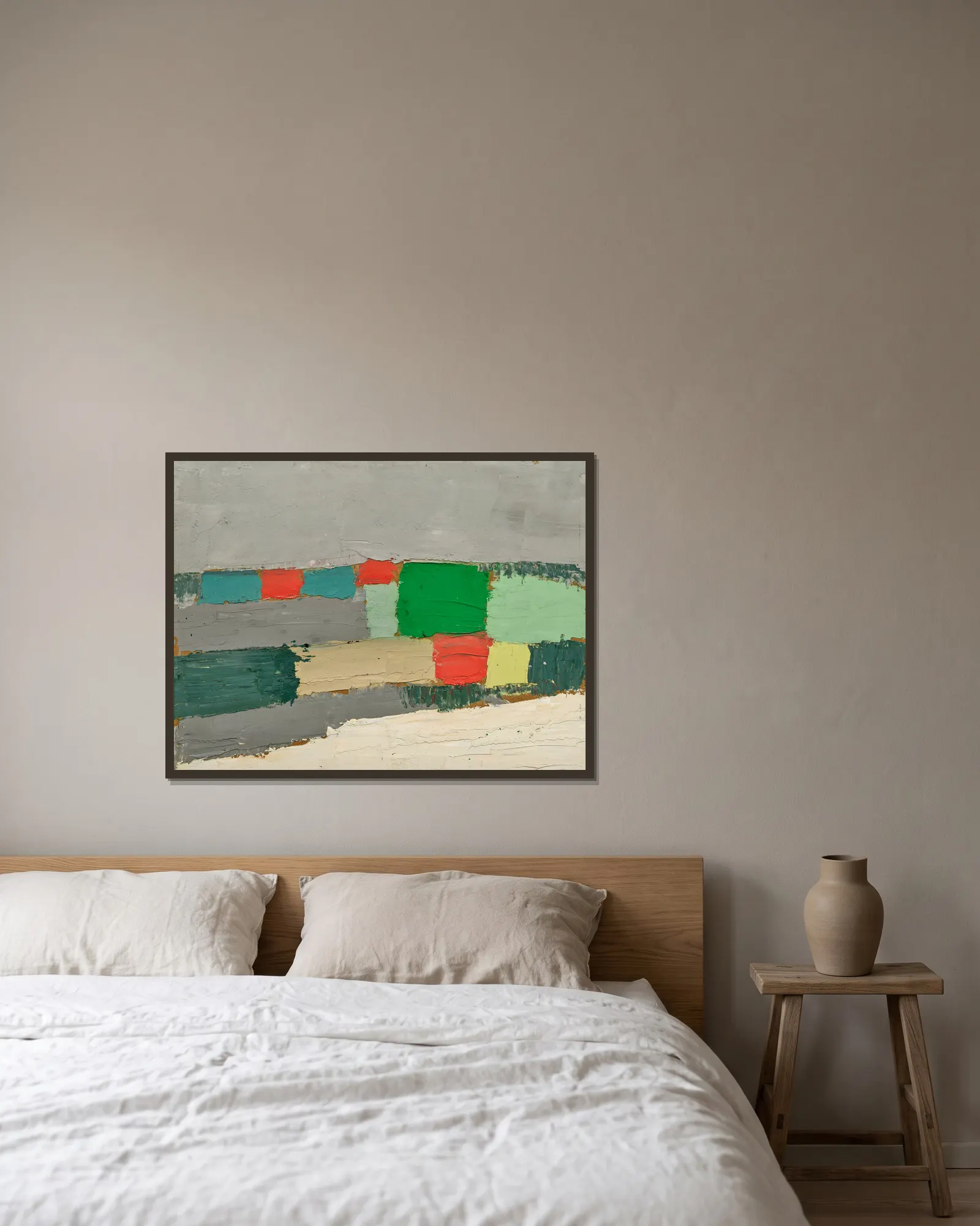 Chevreuse av Nicolas De Staël inramad på en vägg