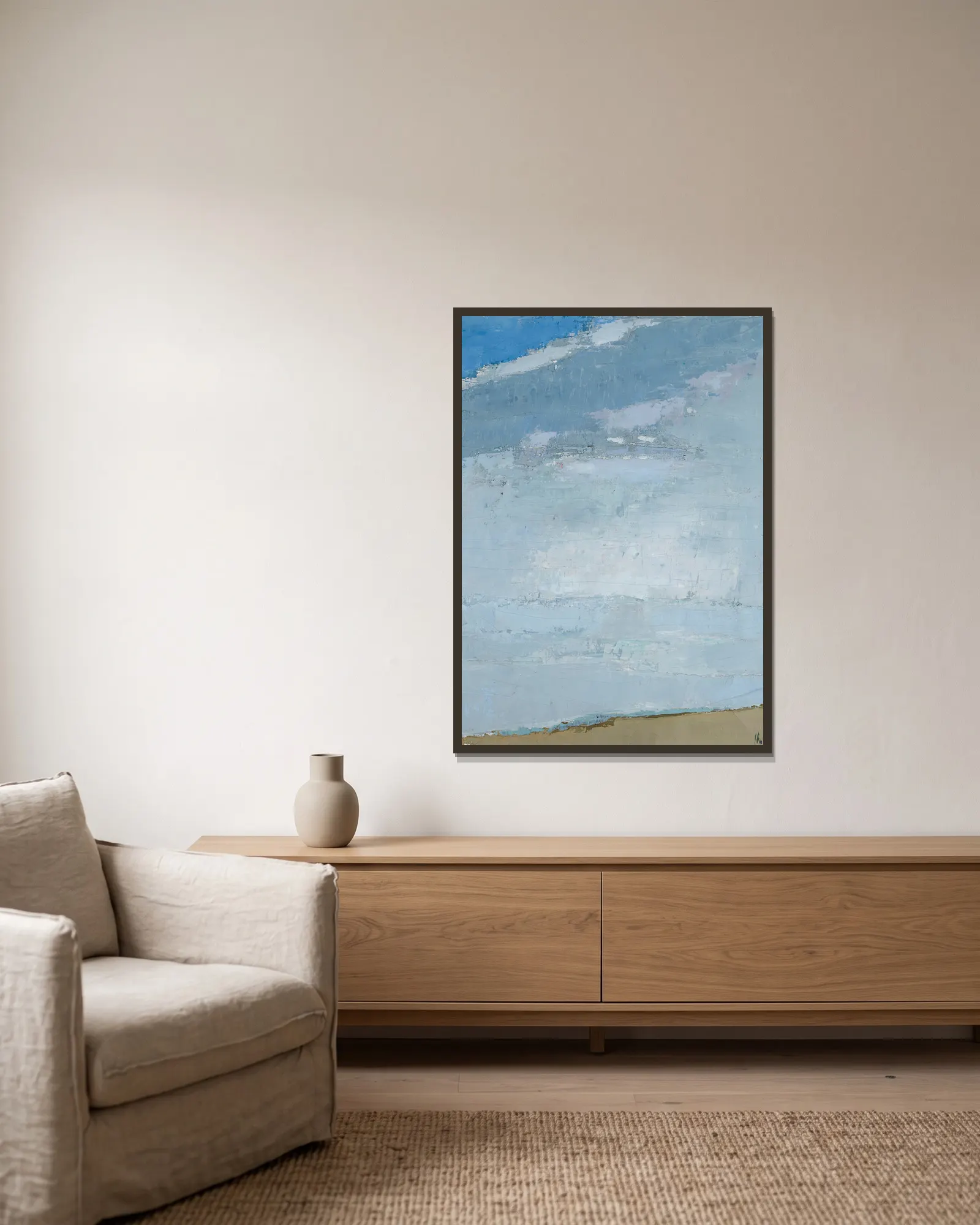 Ciel av Nicolas De Staël inramad på en vägg