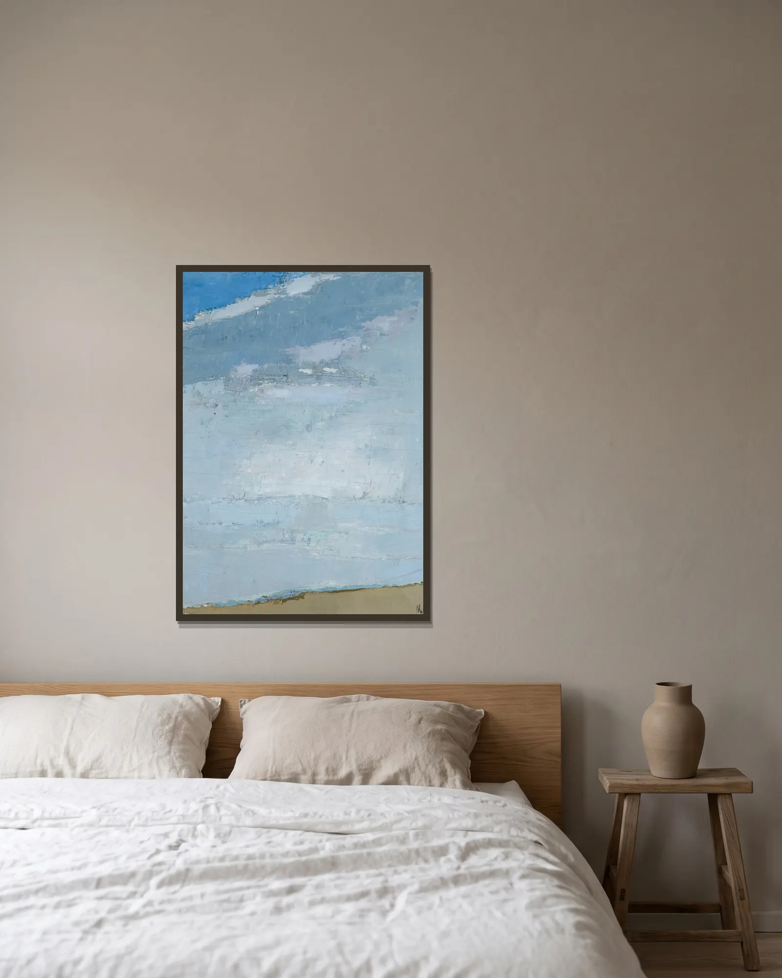 Ciel av Nicolas De Staël inramad på en vägg
