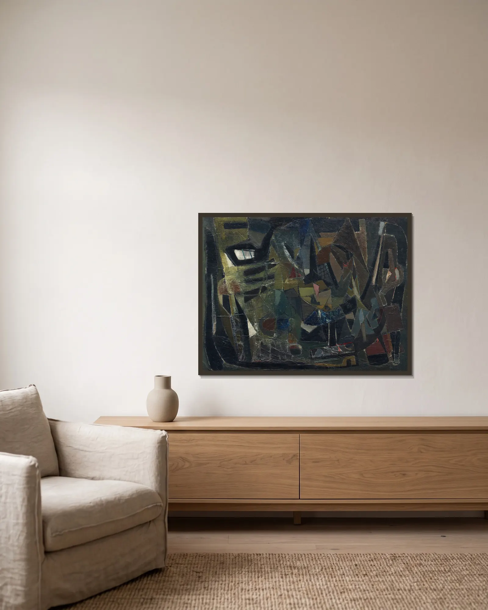La part du vent av Nicolas De Staël inramad på en vägg