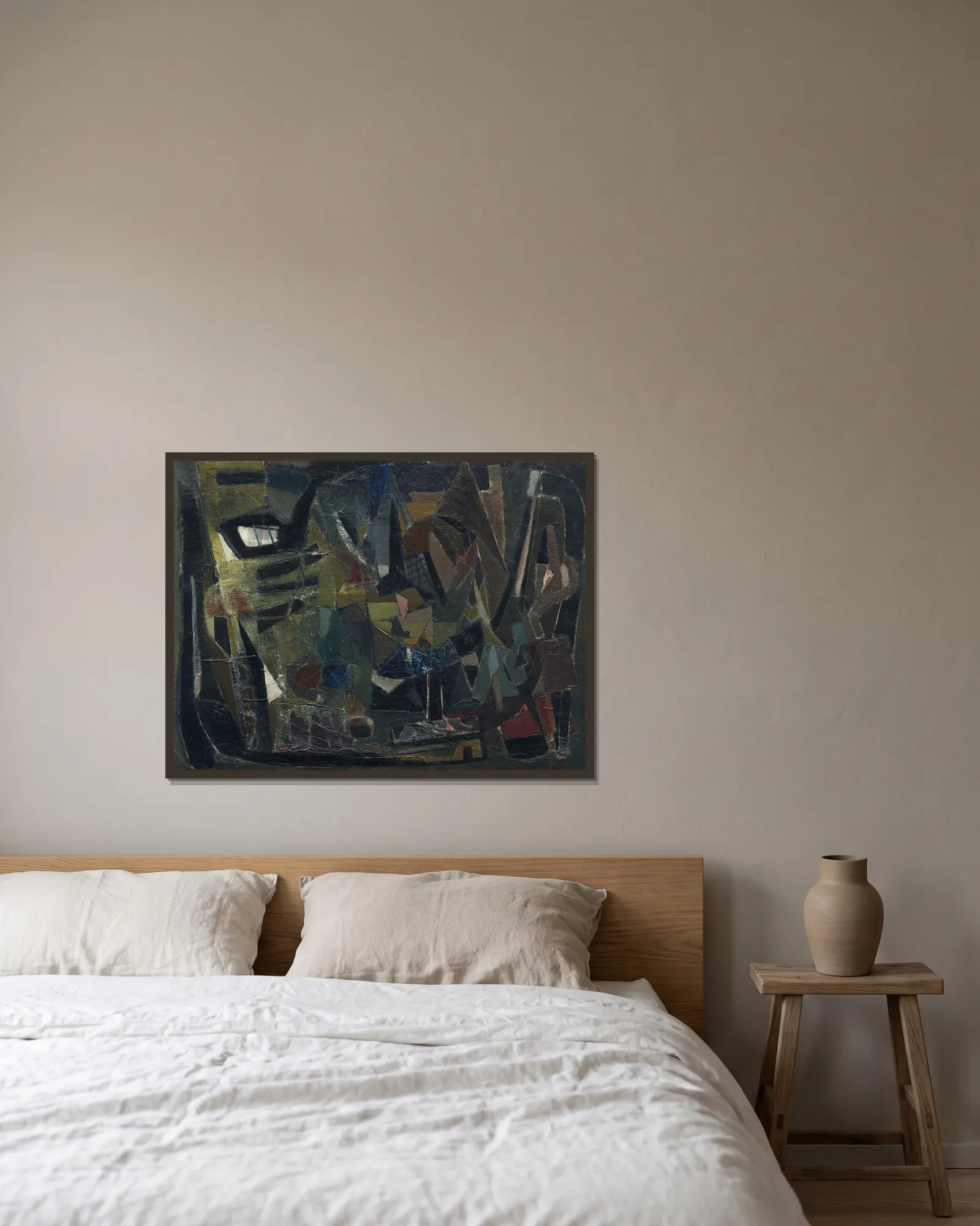 La part du vent av Nicolas De Staël inramad på en vägg
