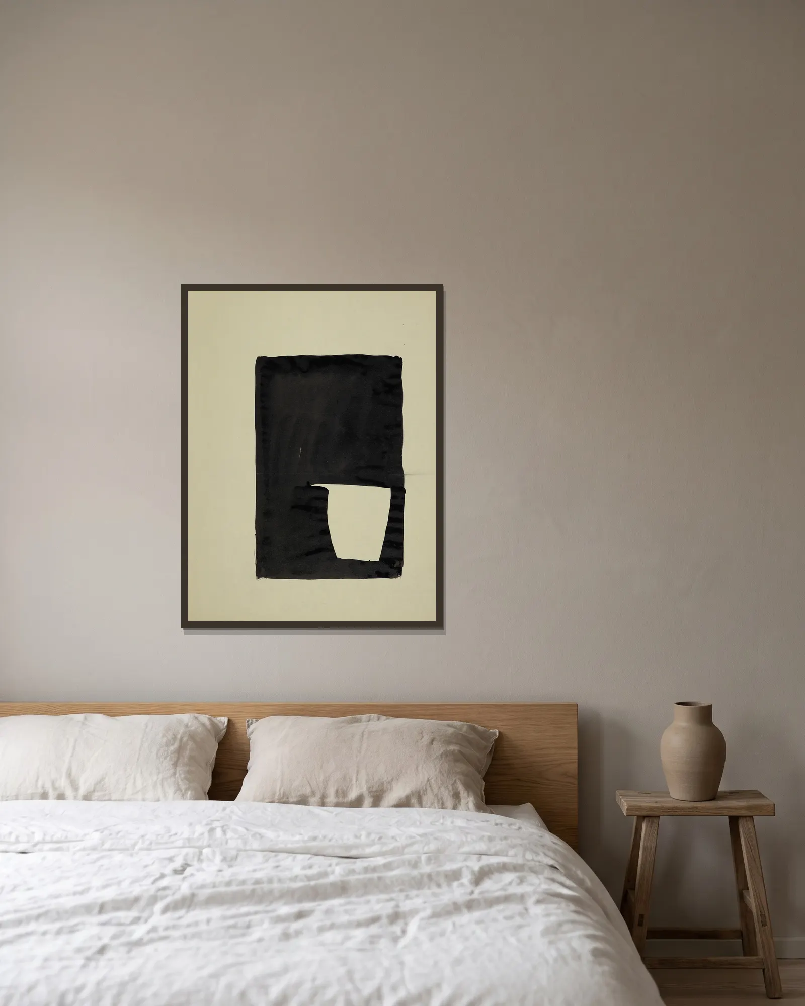 L’Extravagant av Nicolas De Staël inramad på en vägg
