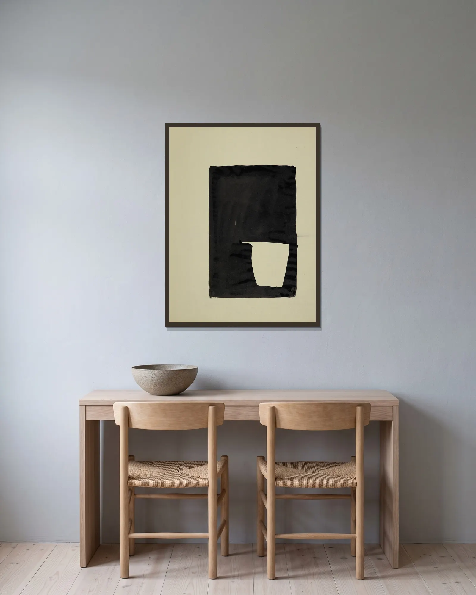 L’Extravagant av Nicolas De Staël inramad på en vägg