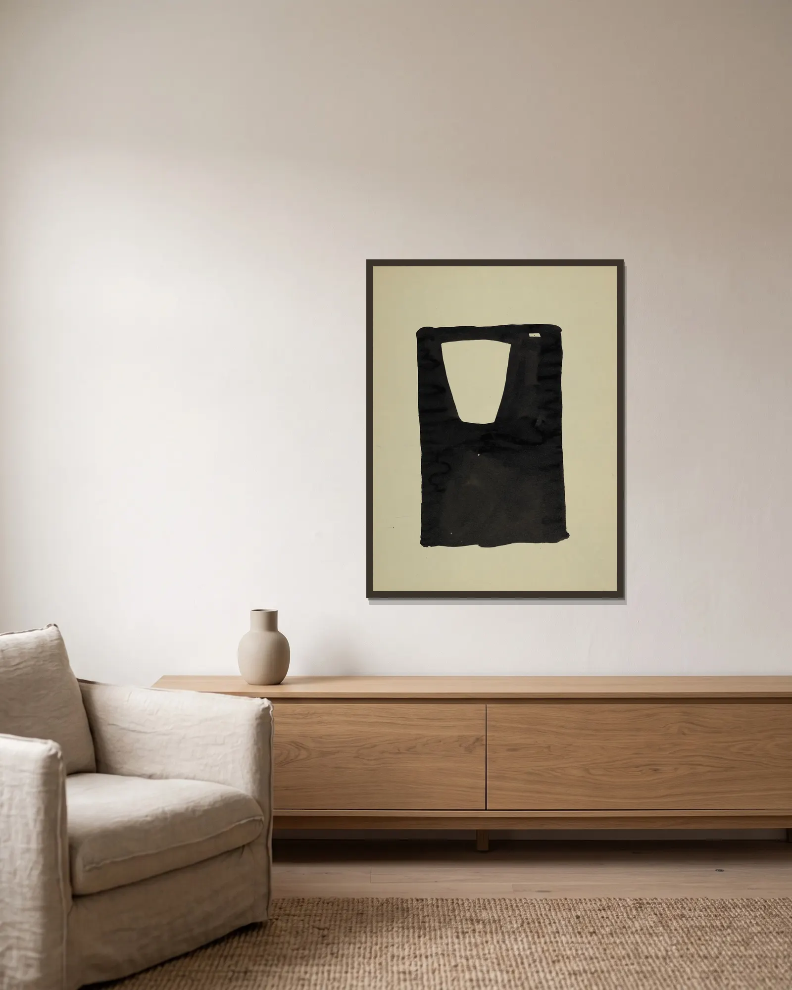 L’Extravagant av Nicolas De Staël inramad på en vägg