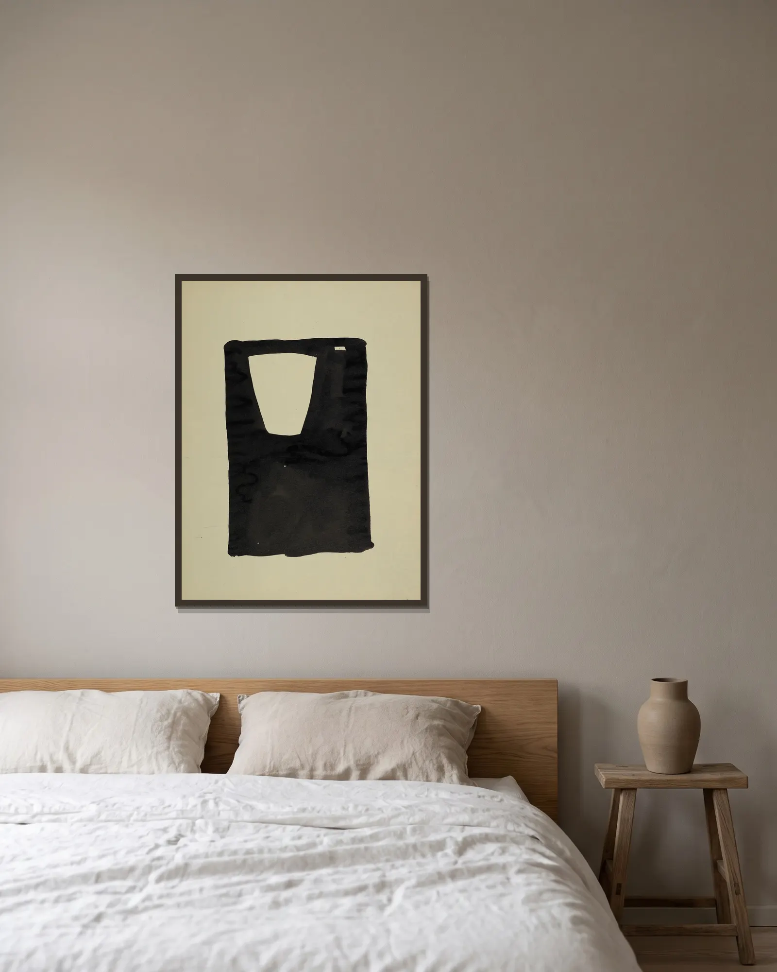 L’Extravagant av Nicolas De Staël inramad på en vägg
