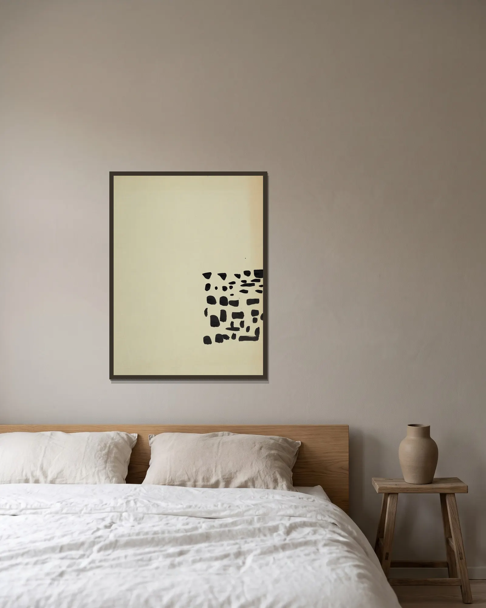 Marthe av Nicolas De Staël inramad på en vägg