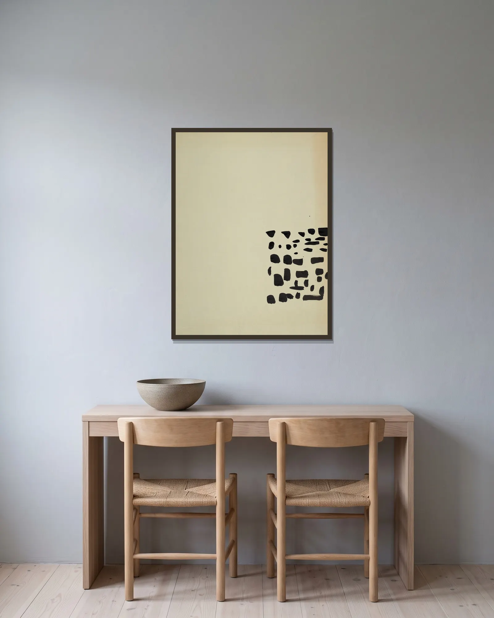 Marthe av Nicolas De Staël inramad på en vägg