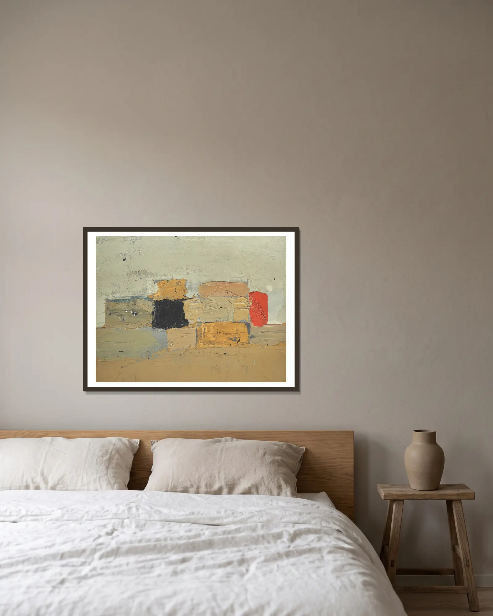 Paysage av Nicolas De Staël inramad på en vägg
