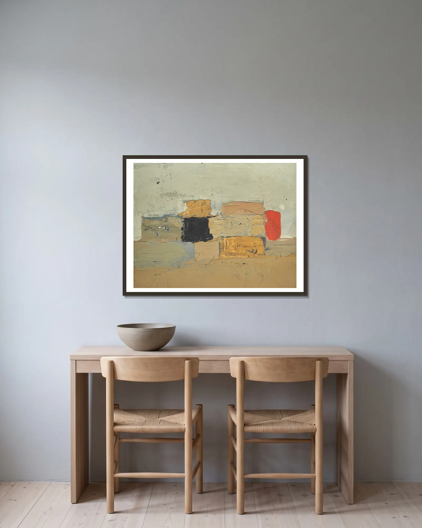 Paysage av Nicolas De Staël inramad på en vägg