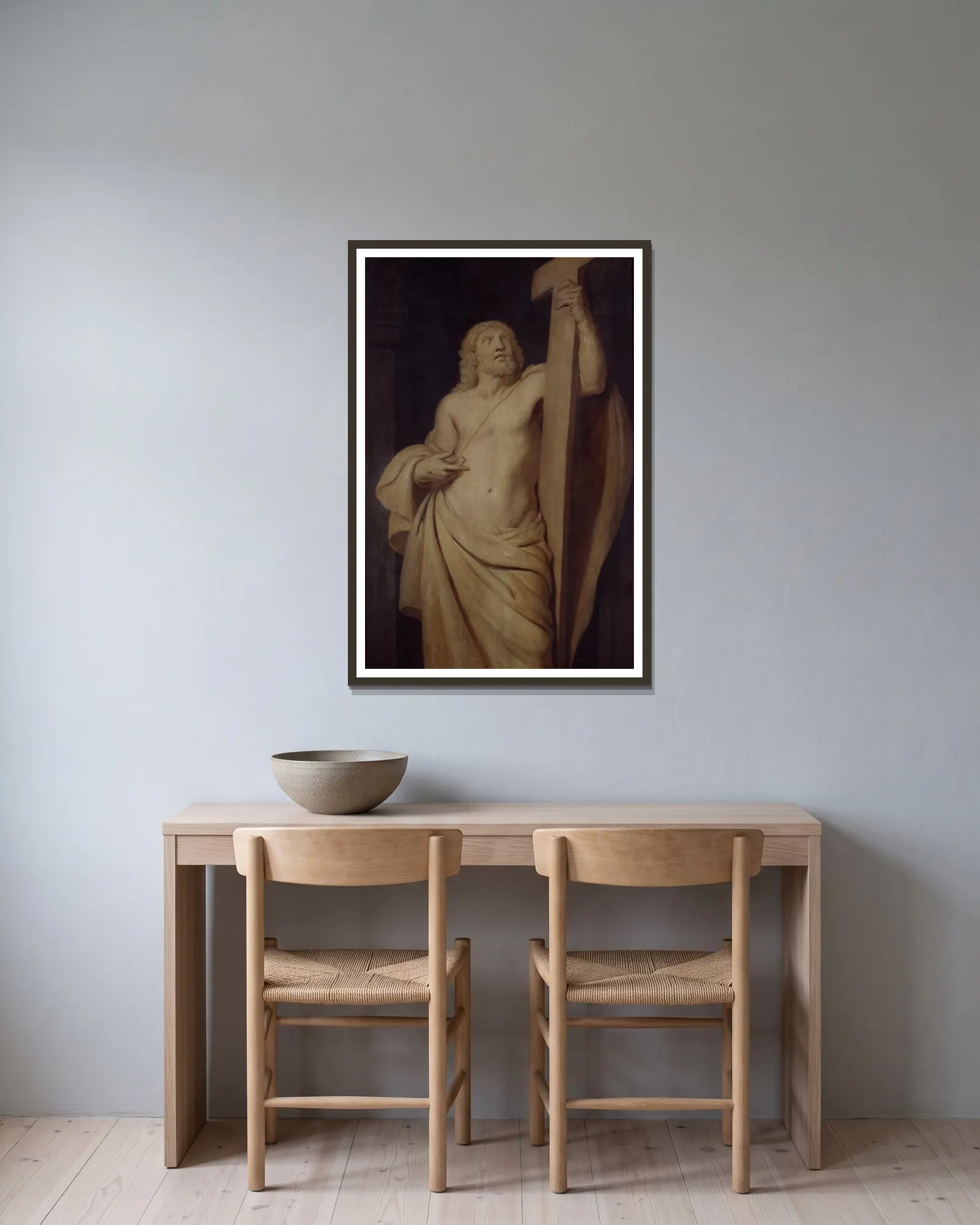 Christ av Cornelis de Vos inramad på en vägg