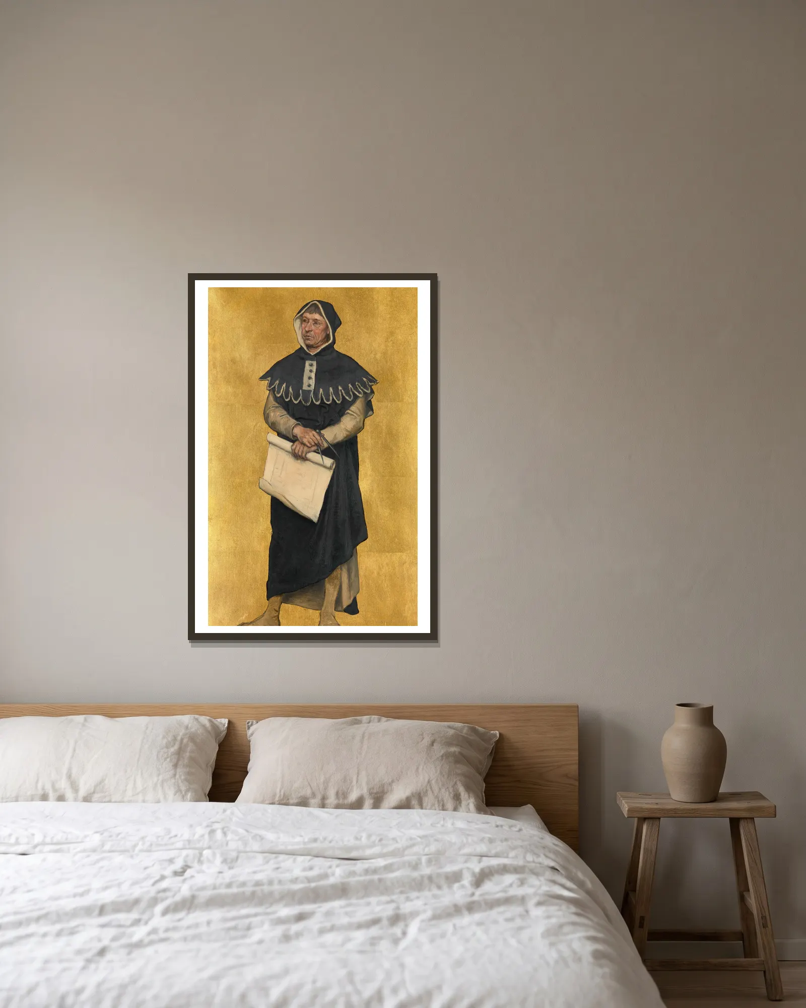 The Architect Jan Rogiers av Albrecht De Vriendt inramad på en vägg