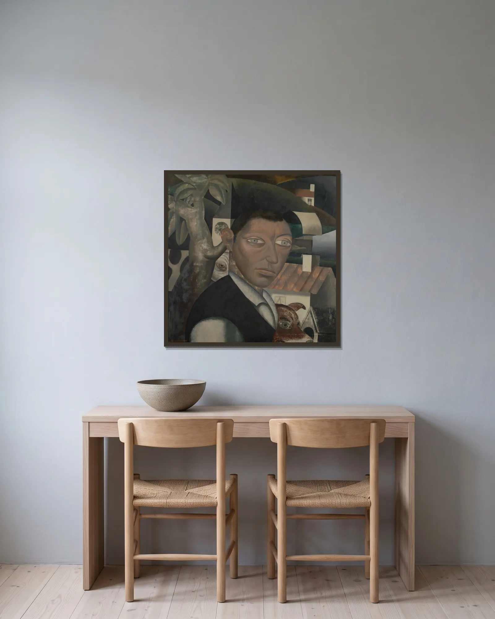 Fugue av Gustave Van de Woestijne inramad på en vägg