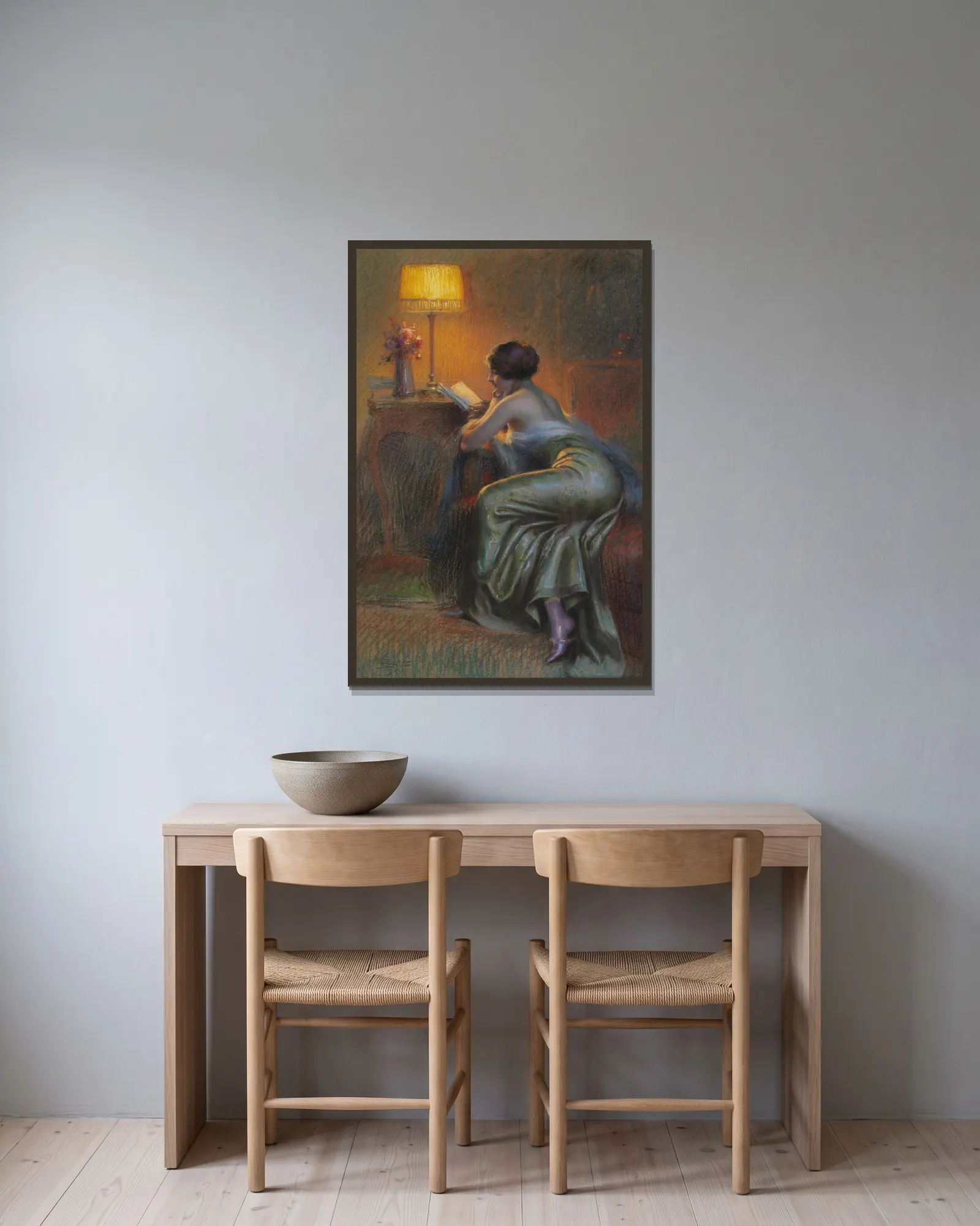 Le roman av Delphin Enjolras inramad på en vägg