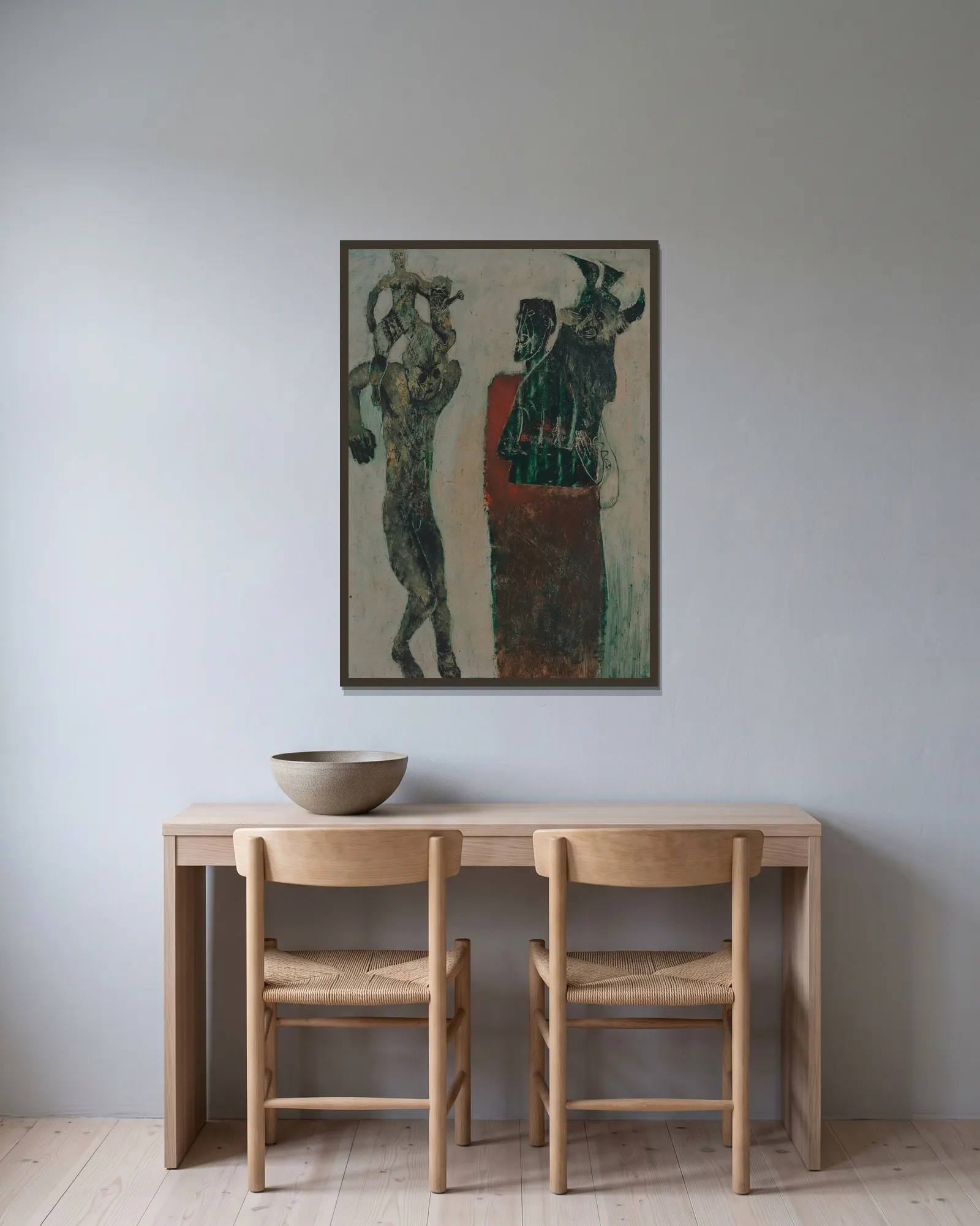 Idolen (spoken) (from 1928 until 1929) av Frits van den Berghe inramad på en vägg